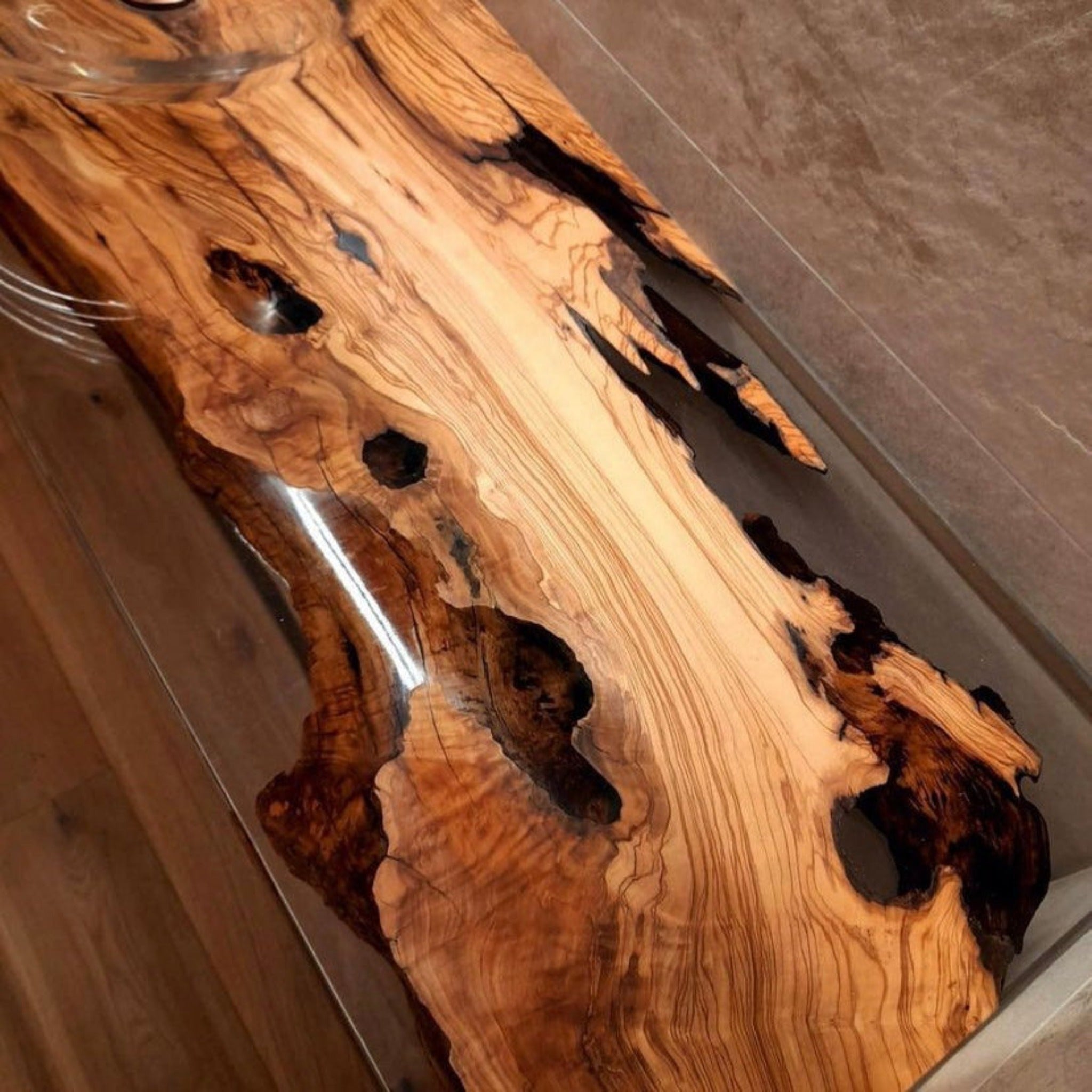 Bathroom Vanity Top Epoxy Resin Table - vanity top - Iron's Custom Wood