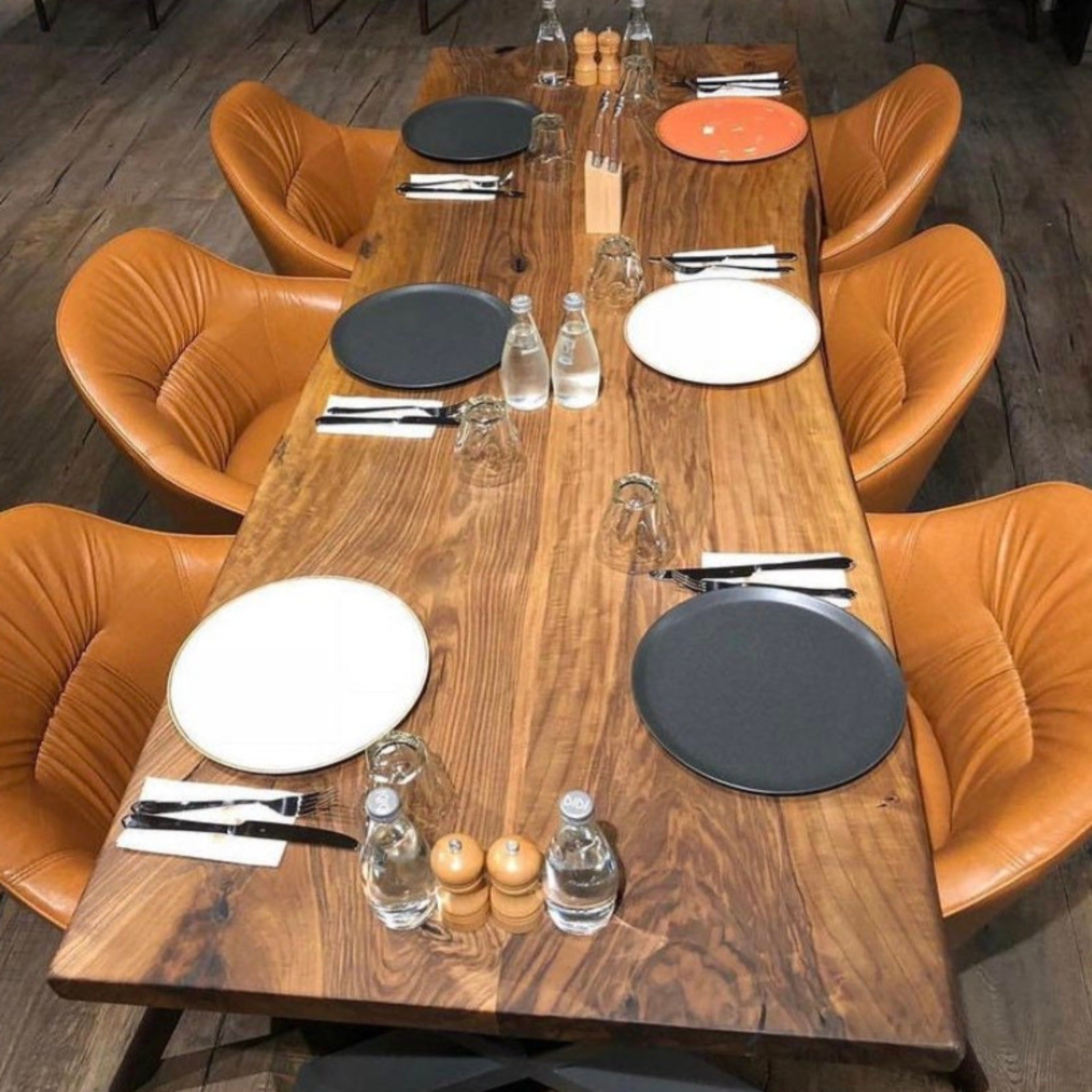 Black Live edge Dining Table - Kitchen & Dining Room Tables - Iron's Custom Wood