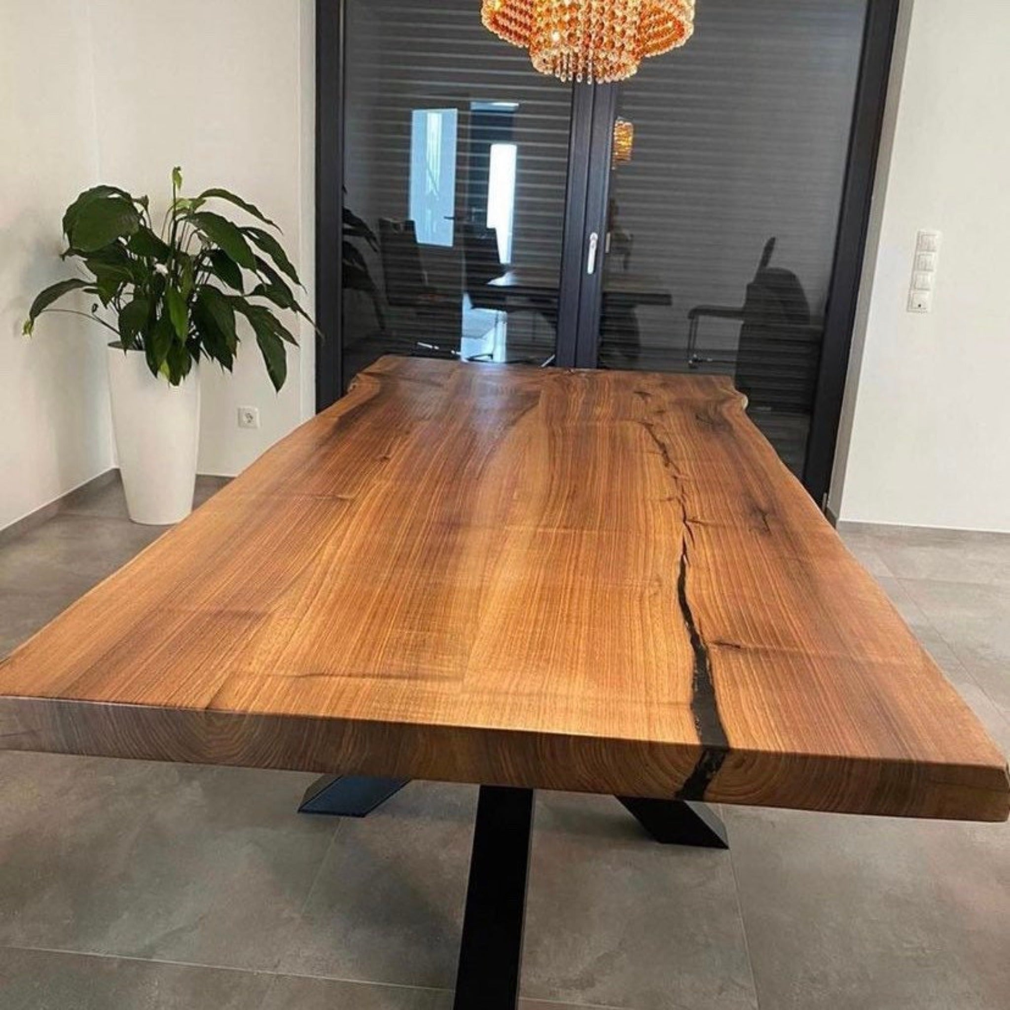 Custom Black Walnut Table - Iron's Custom Wood