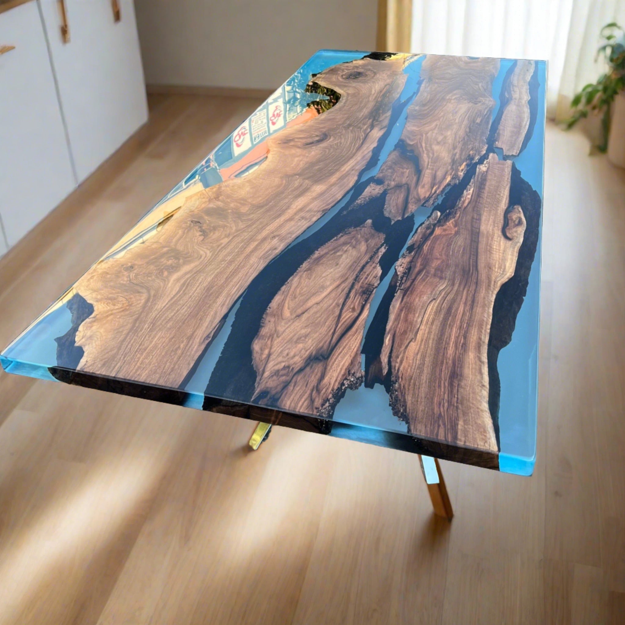 Custom Live edge Epoxy Table - Iron's Custom Wood