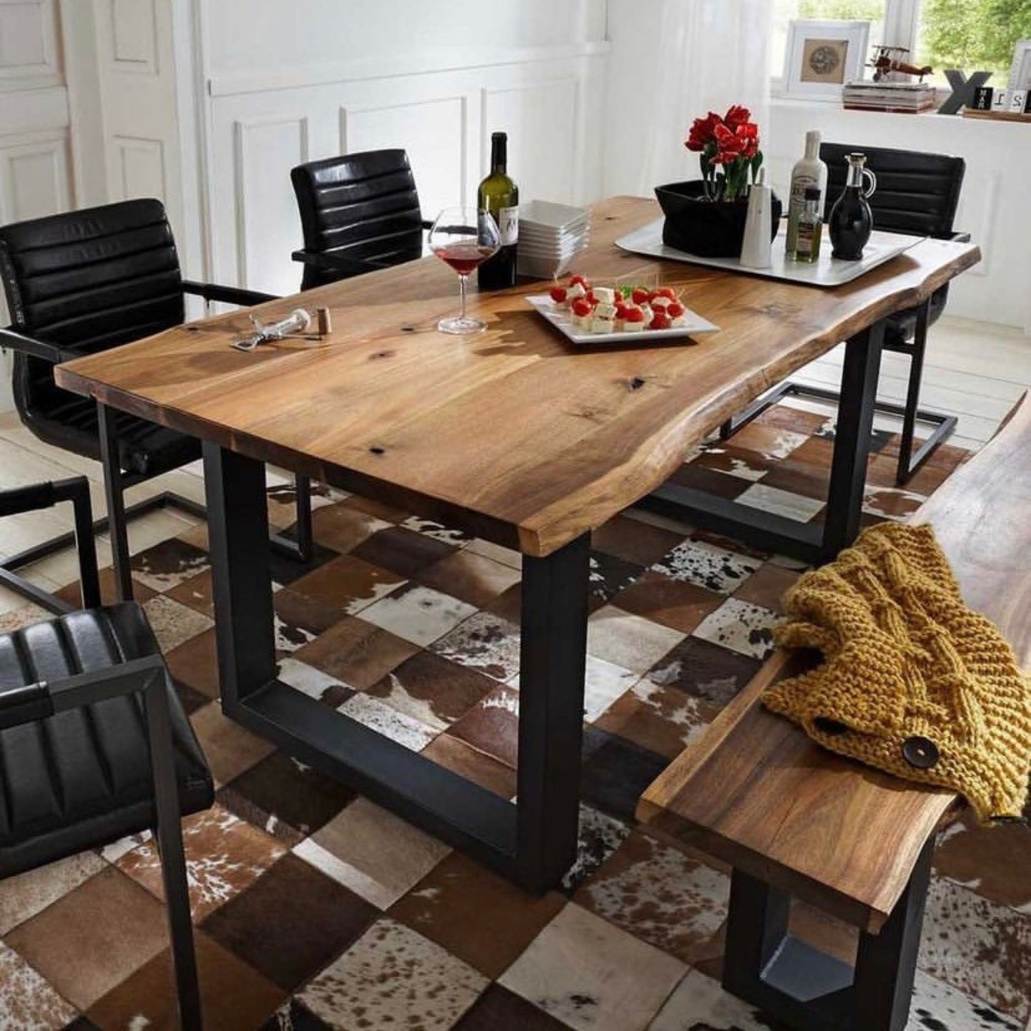 Kitchen Dining Table - Iron's Custom Wood