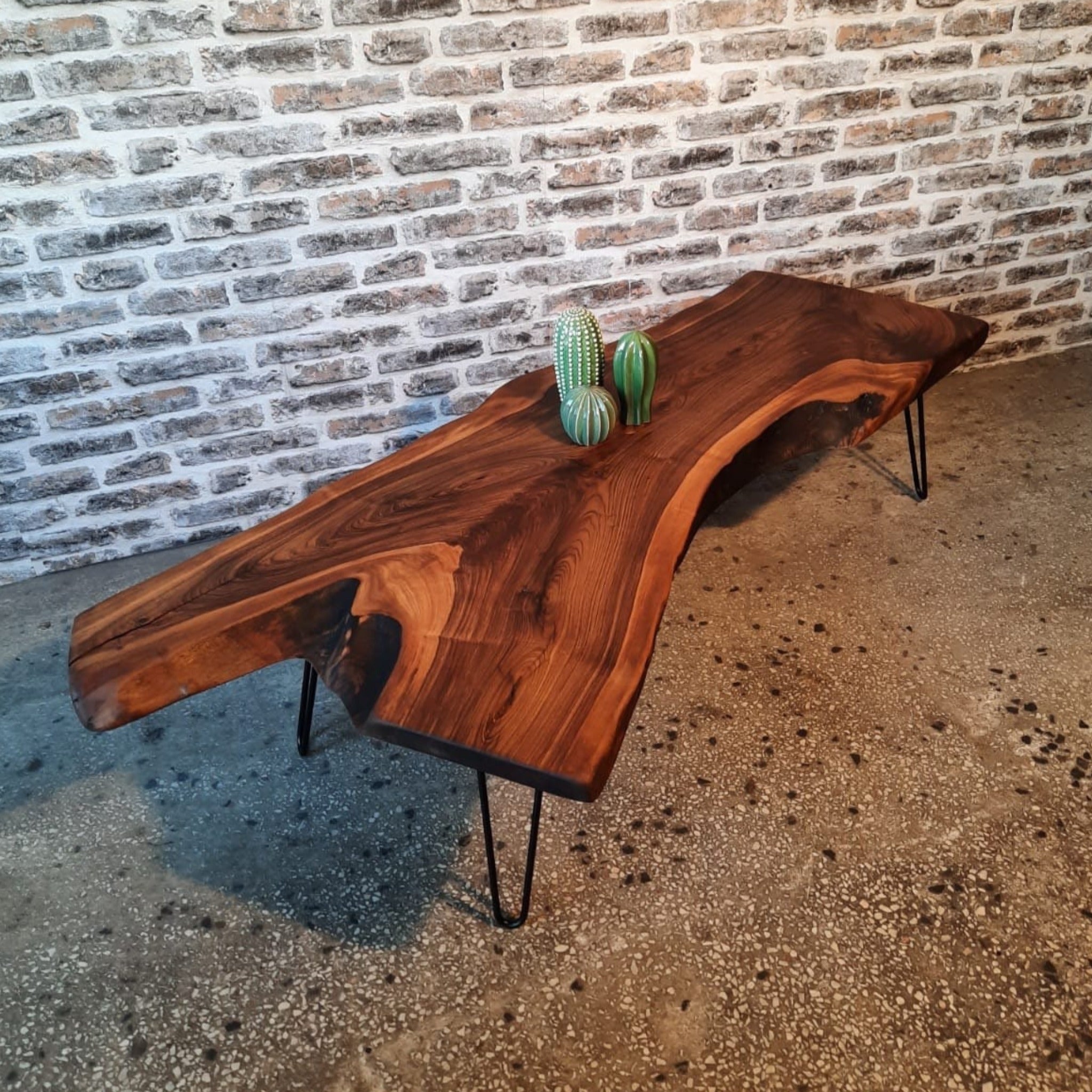 Live Edge Custom Solid Wooden End Coffee Table - Iron's Custom Wood