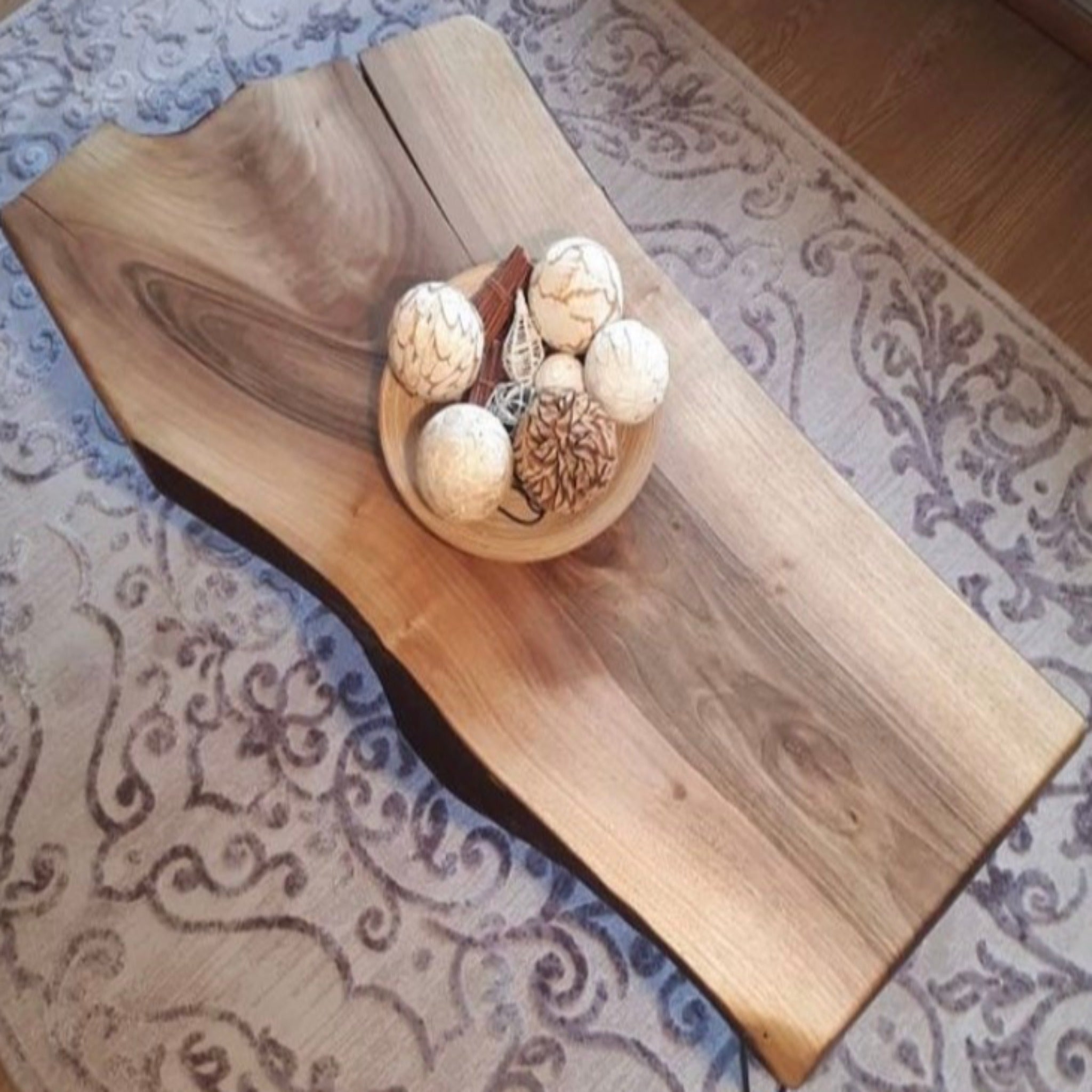 Live Edge Custom Solid Wooden End Coffee Table - Iron's Custom Wood