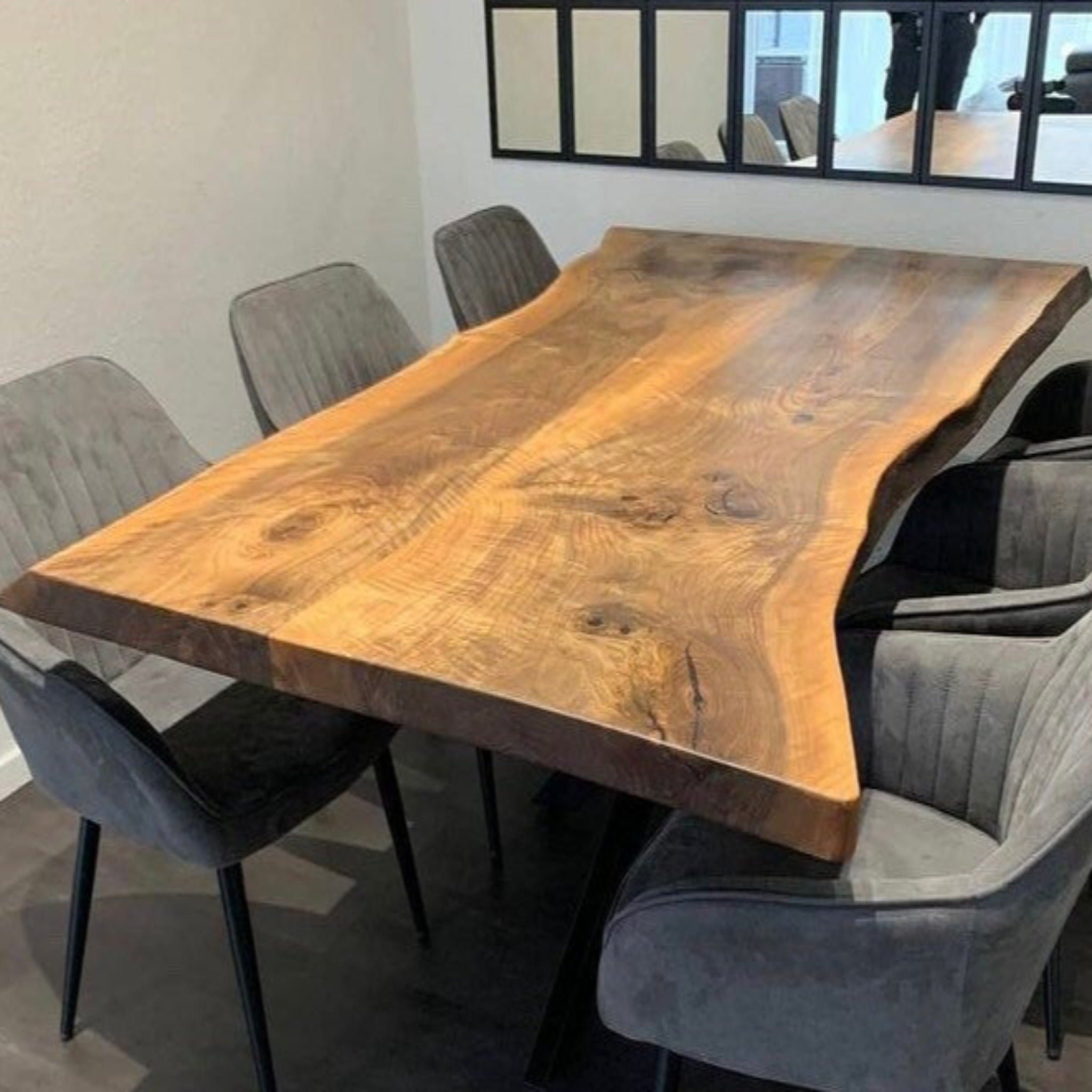 Live Edge Dining Table, Solid Wood Table - Solid live edge wood table - Iron's Custom Wood