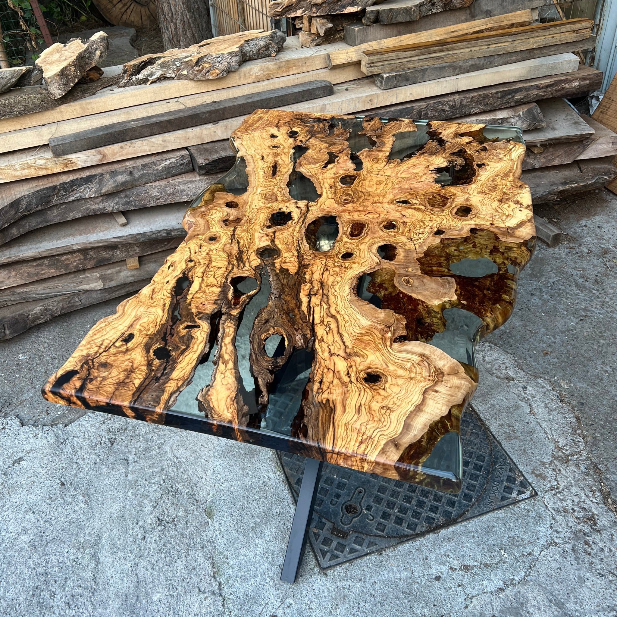 Live edge epoxy dining table - Kitchen & Dining Room Tables - Iron's Custom Wood