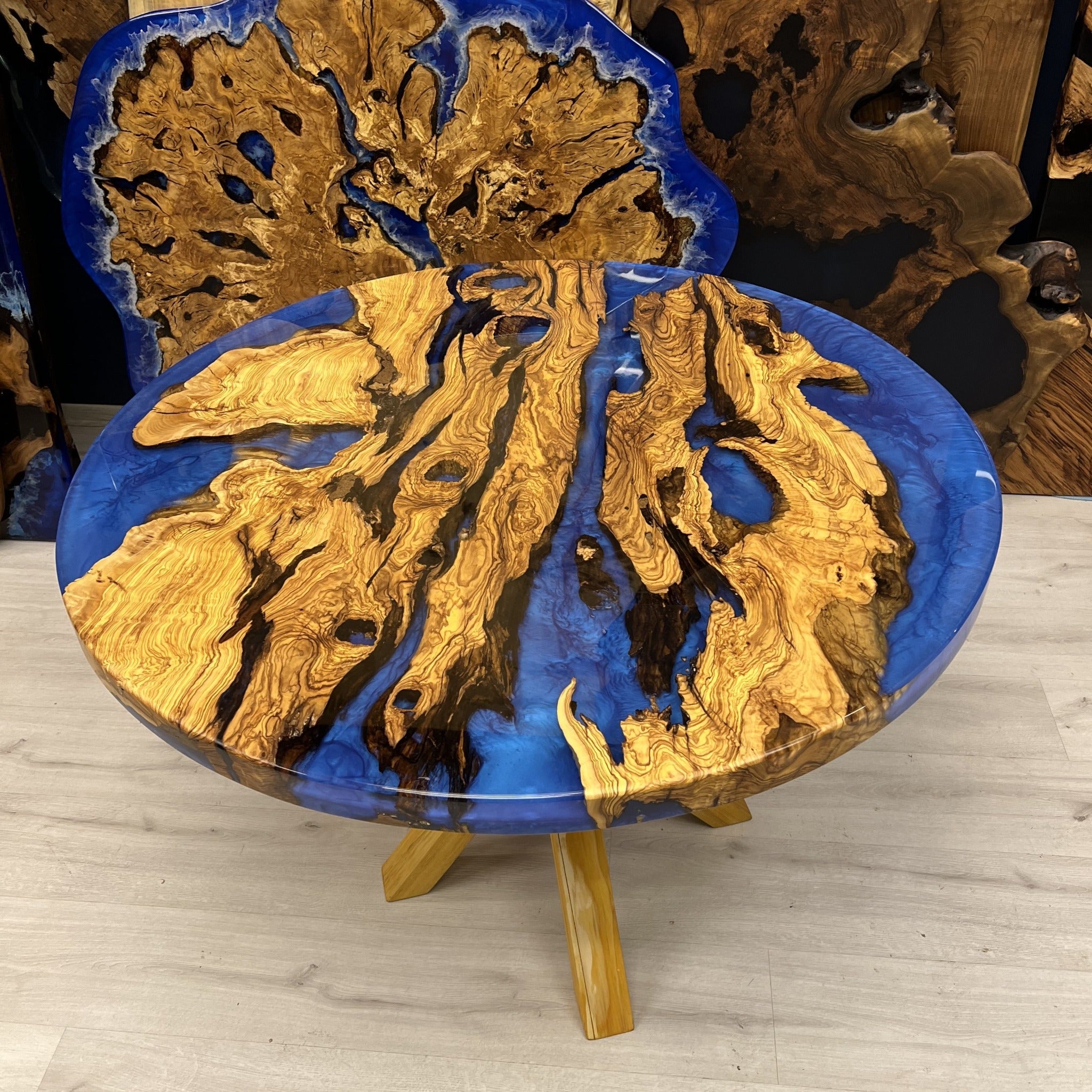 Round Dining Table - Iron's Custom Wood