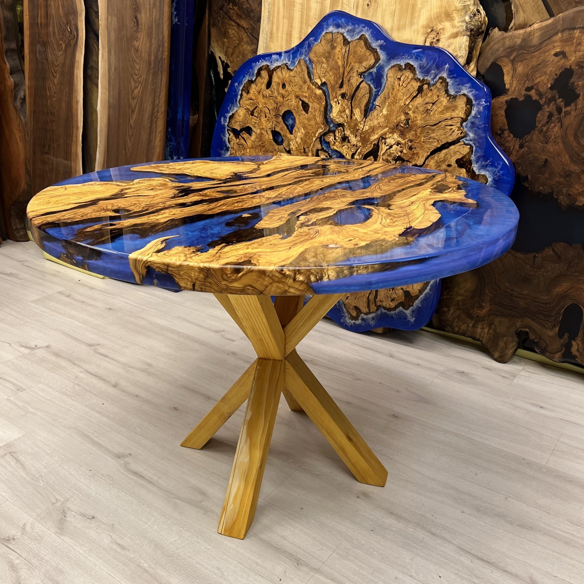 Round Dining Table - Iron's Custom Wood