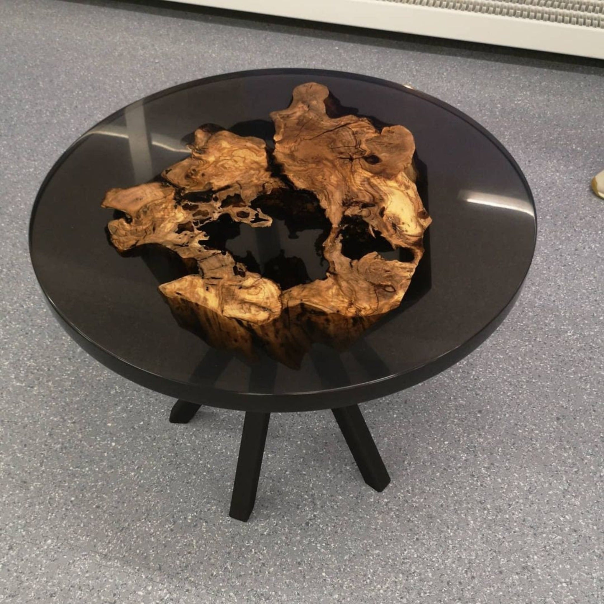 Round Epoxy Coffee Table - Coffee table - Iron's Custom Wood