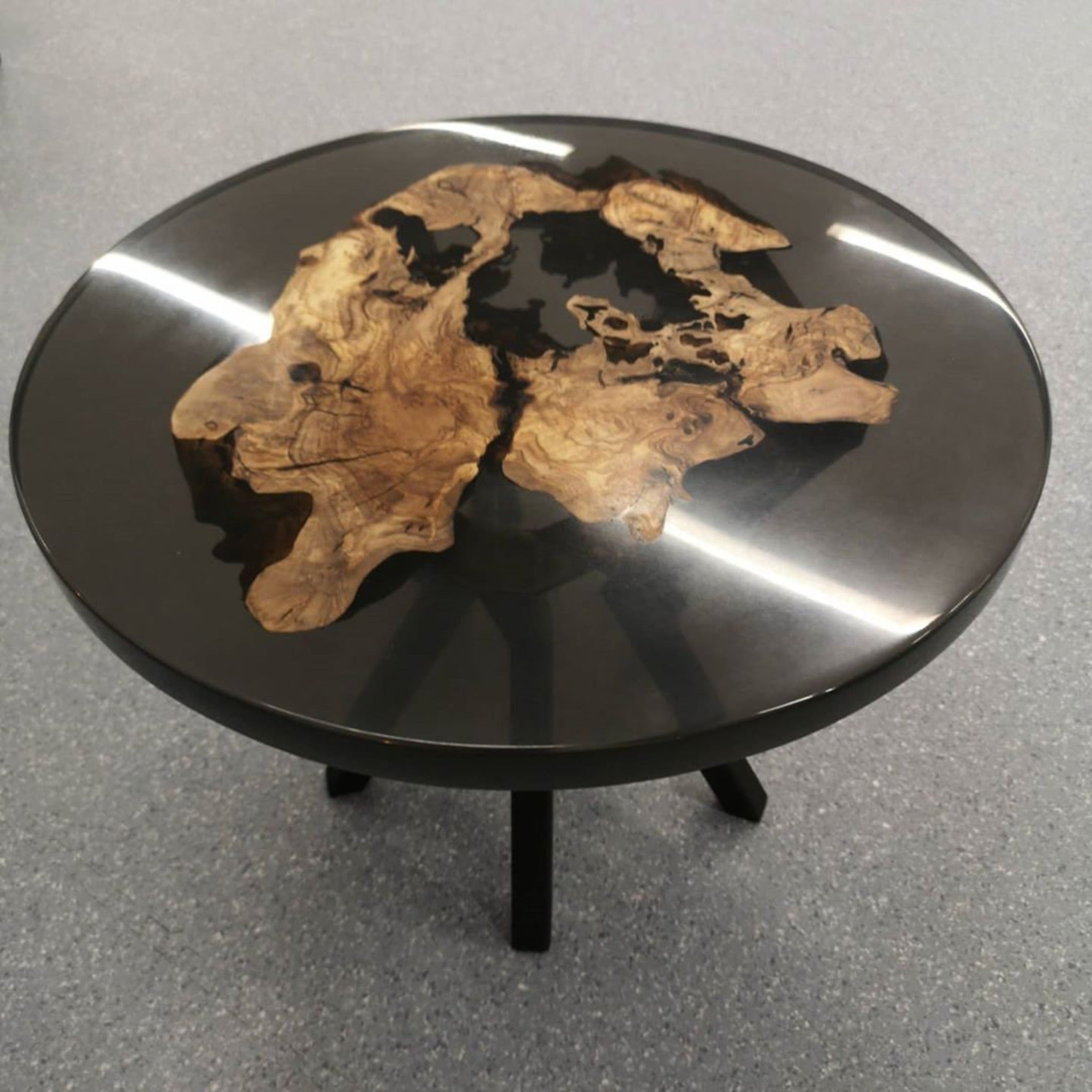 Round Epoxy Coffee Table - Coffee table - Iron's Custom Wood
