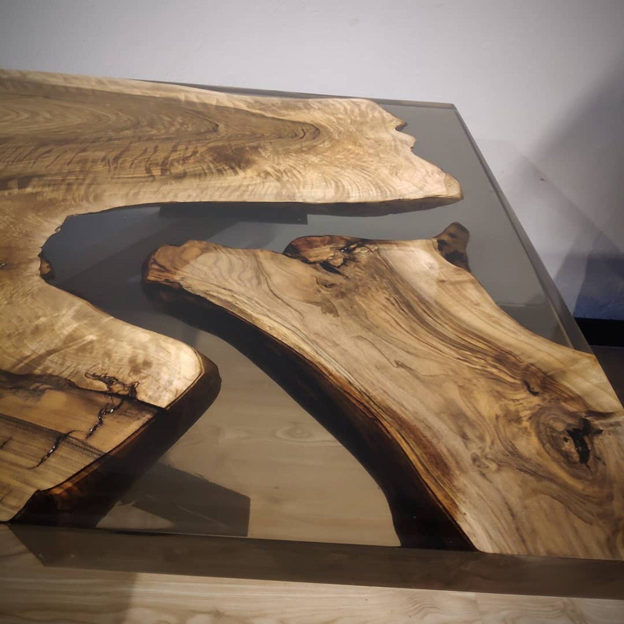 Smoke Epoxy Custom Resin Table - Iron's Custom Wood