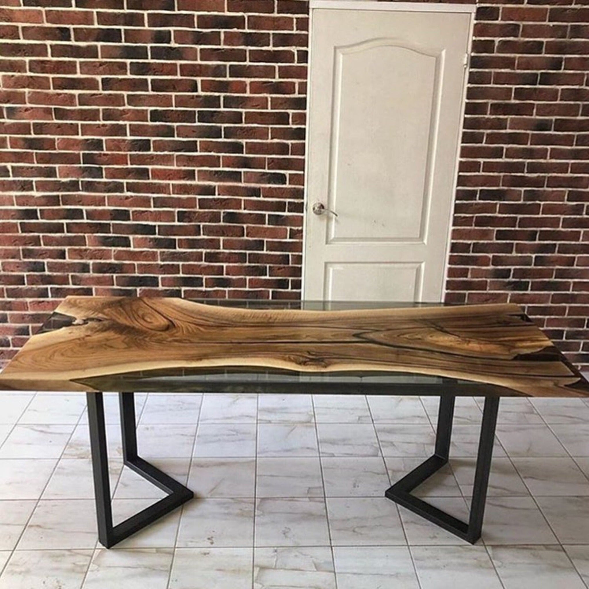 Smoke Epoxy Custom Resin Table - Iron's Custom Wood