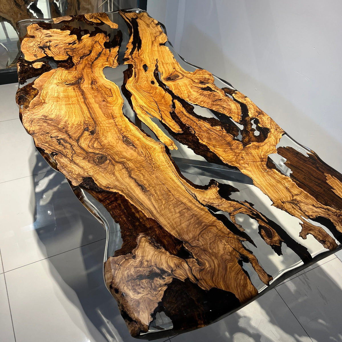Custom Live Edge Epoxy Dining Table