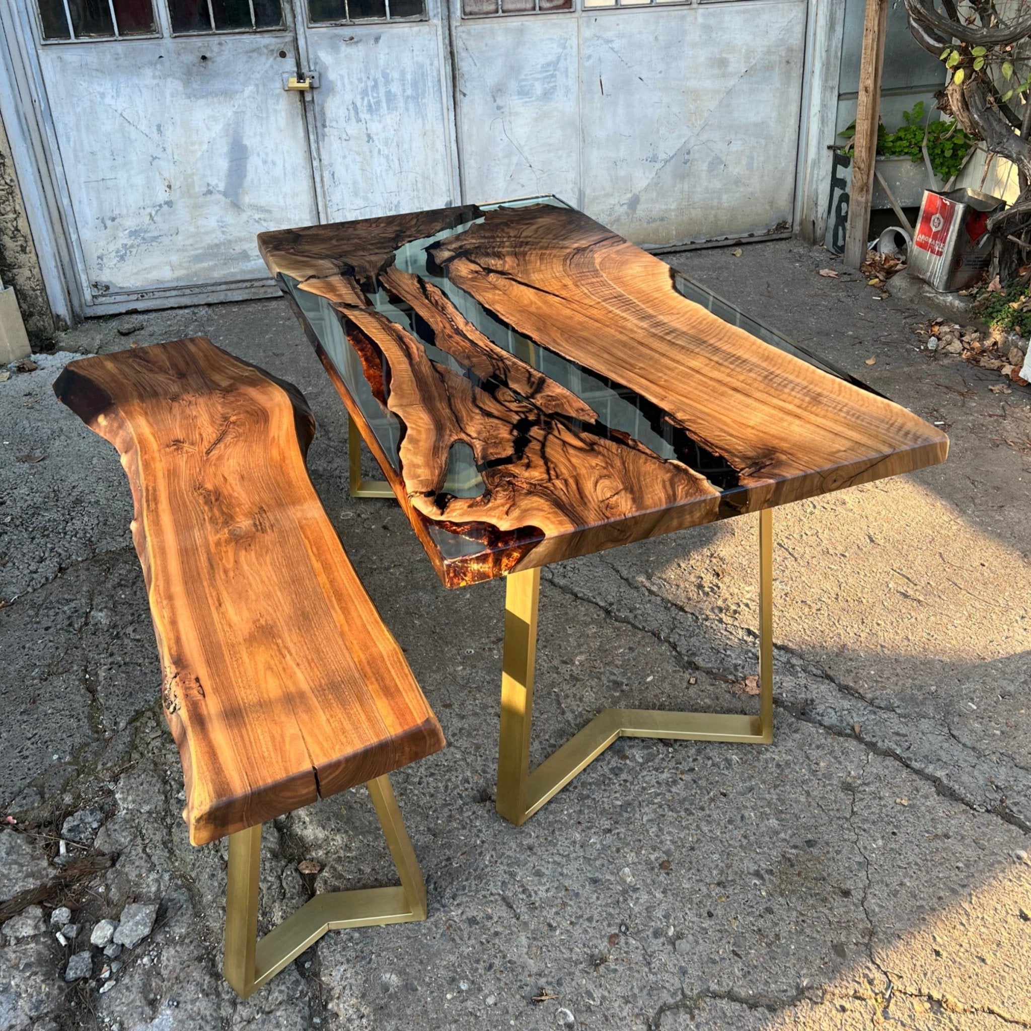 Custom Ultra Clear Epoxy Table - Iron's Custom Wood