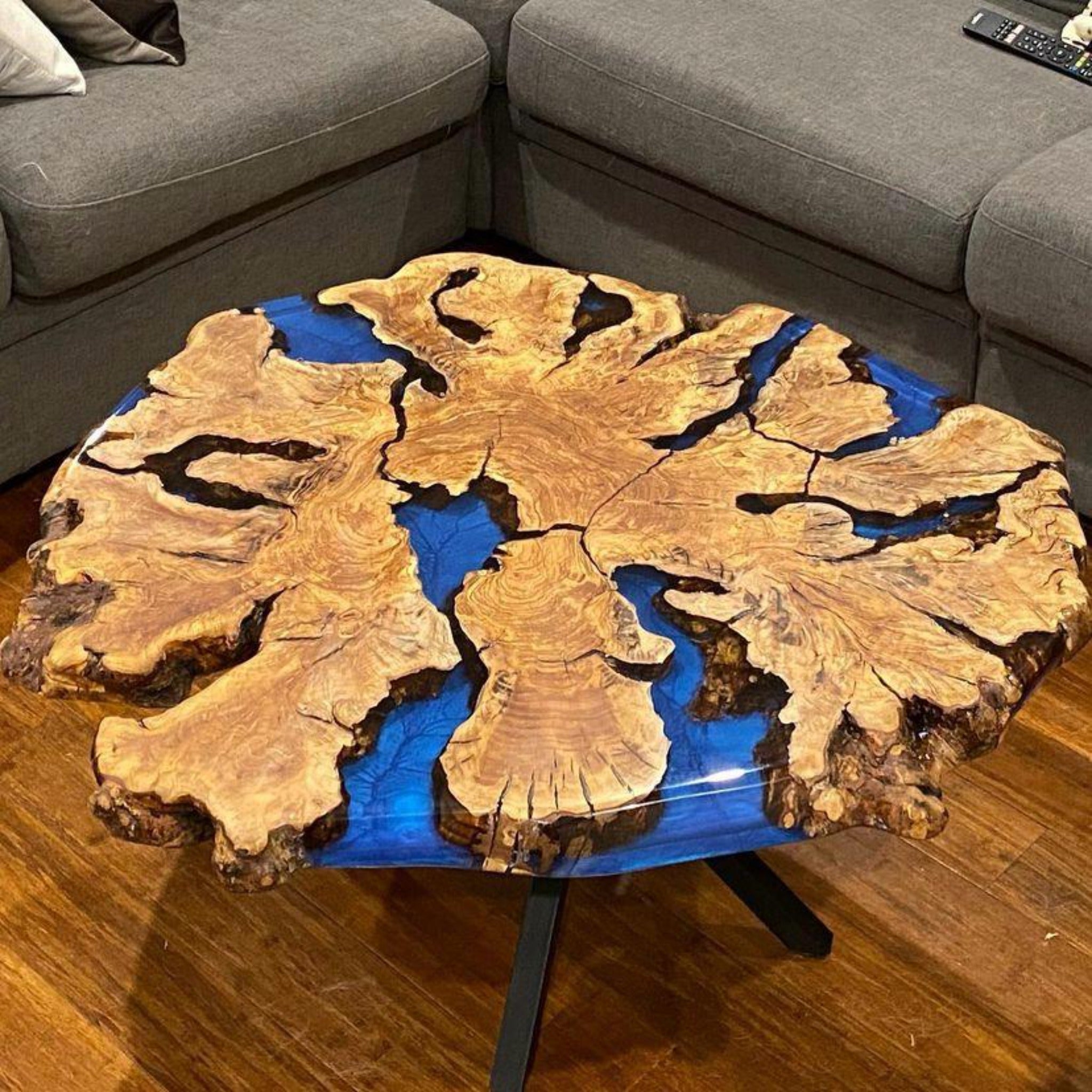 Live Edge Epoxy Coffee Table - Coffee table - Iron's Custom Wood