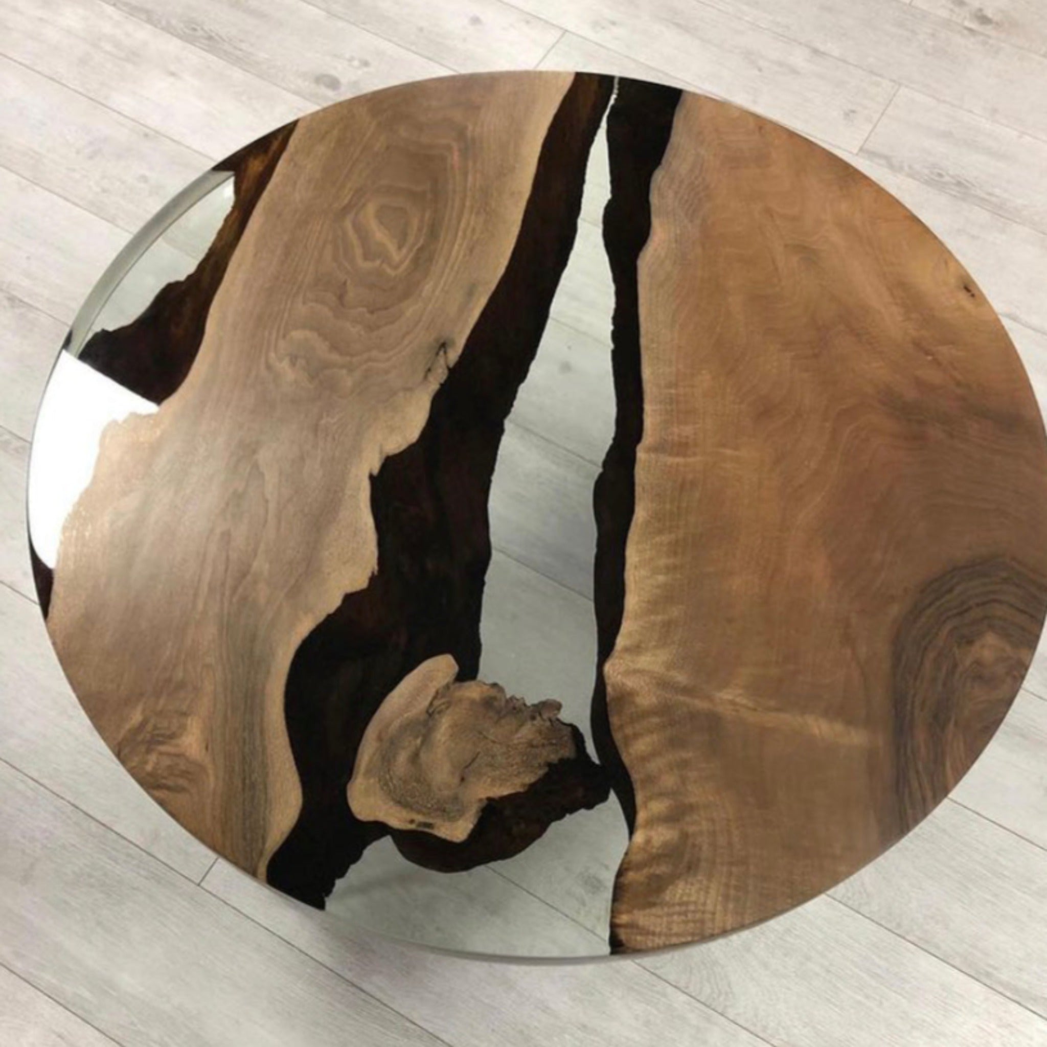 Custom Round Clear Coffee Table