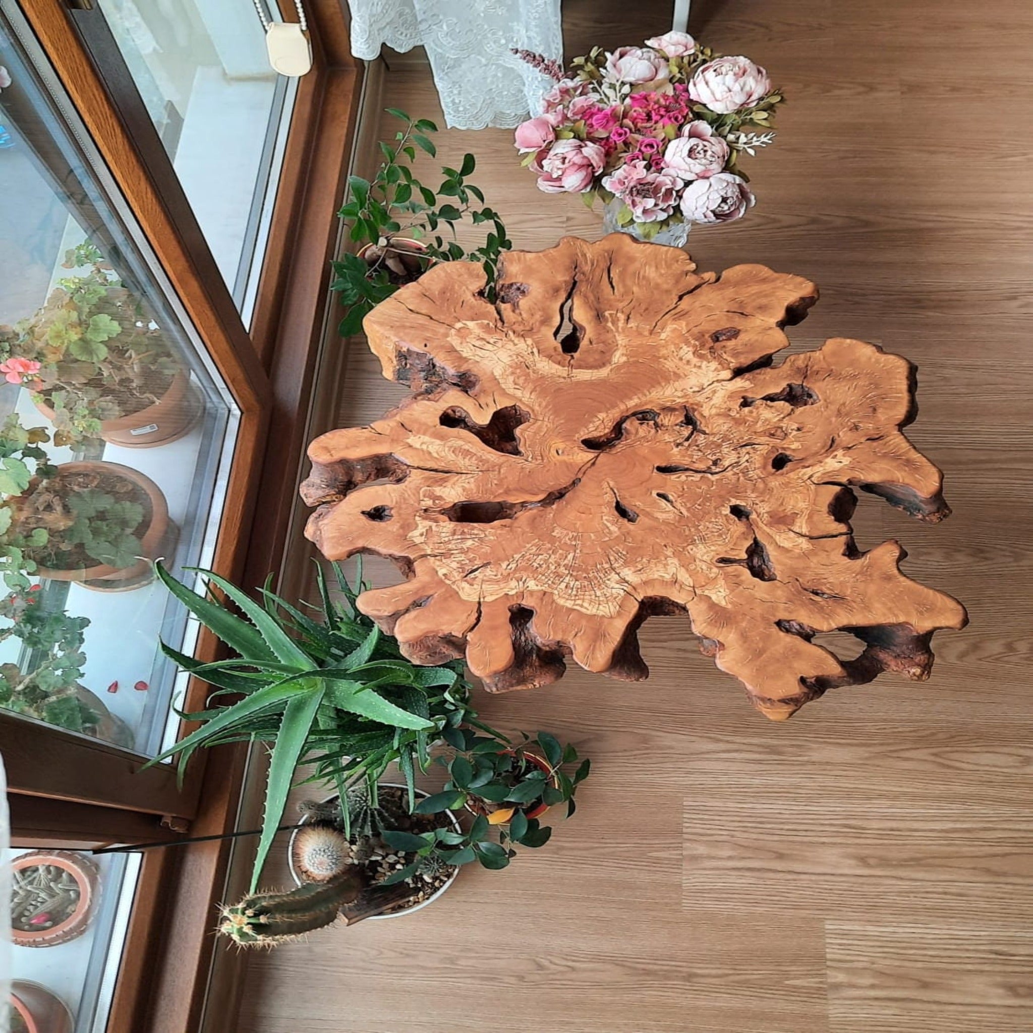 Burl Wood Coffee Table - Iron's Custom Wood