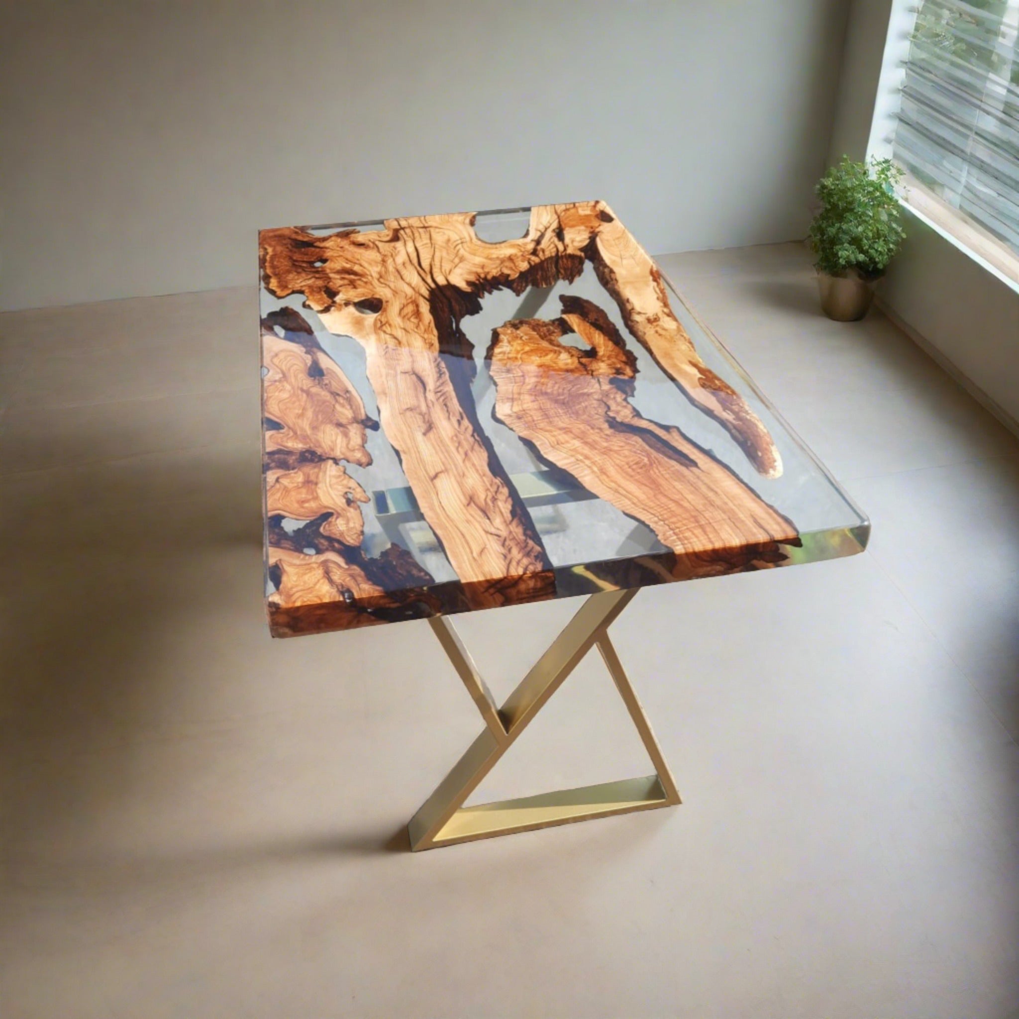 Custom Clear Epoxy Resin Table - Iron's Custom Wood