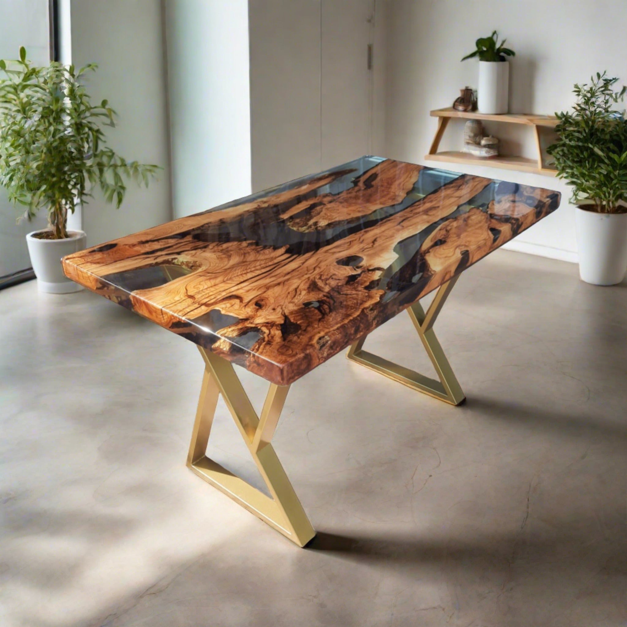 Custom Clear Epoxy Resin Table - Iron's Custom Wood