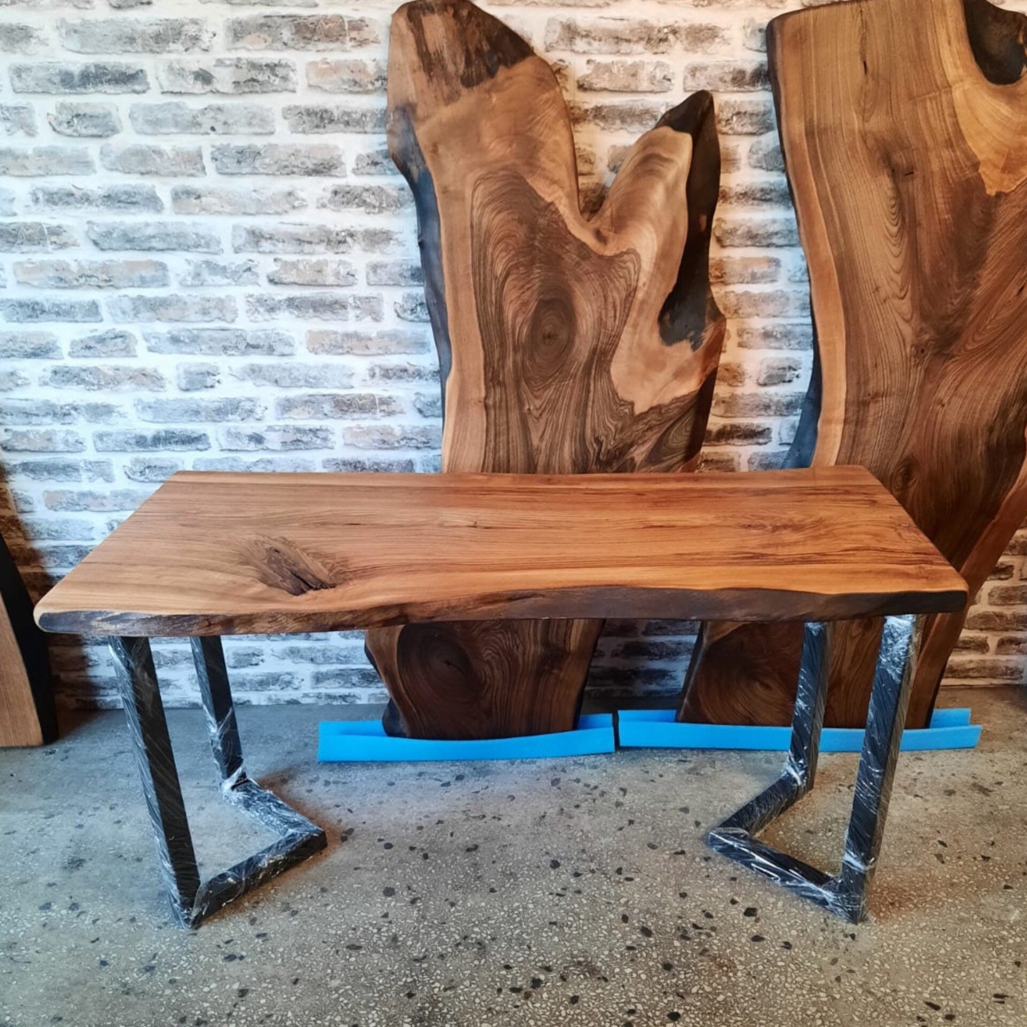 Custom Walnut Office Wood Desk - Iron's Custom Wood