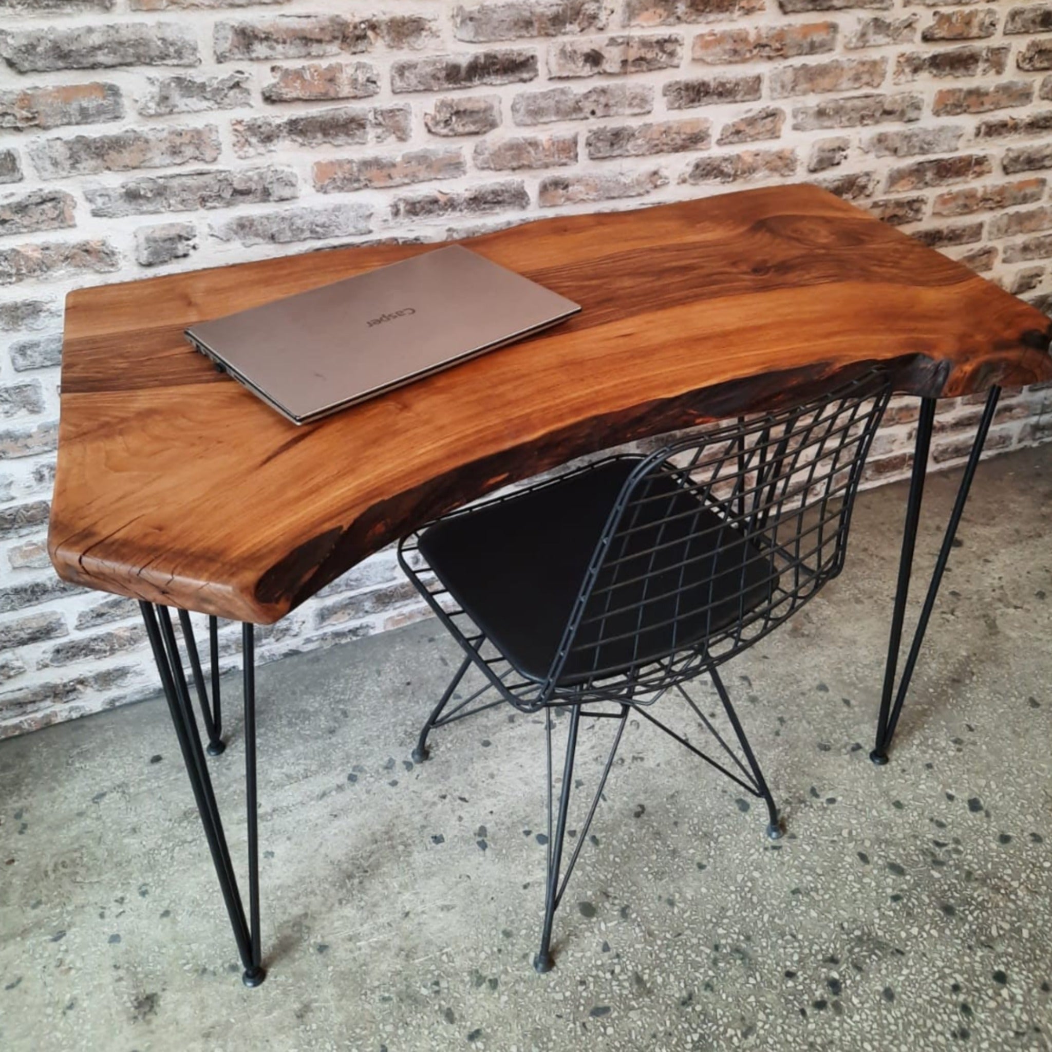 Custom Walnut Office Wood Desk - Iron's Custom Wood