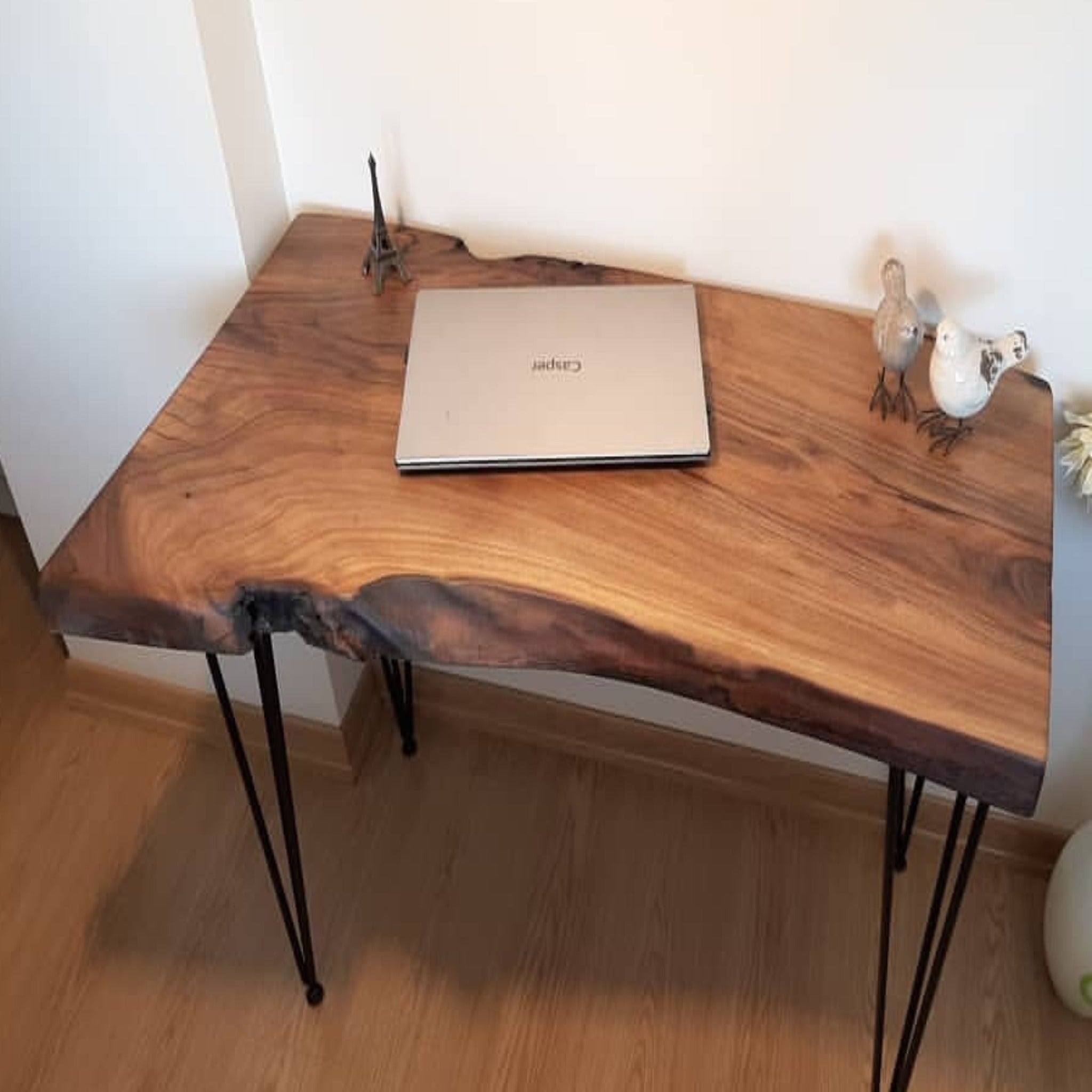 Custom Walnut Office Wood Desk - Iron's Custom Wood