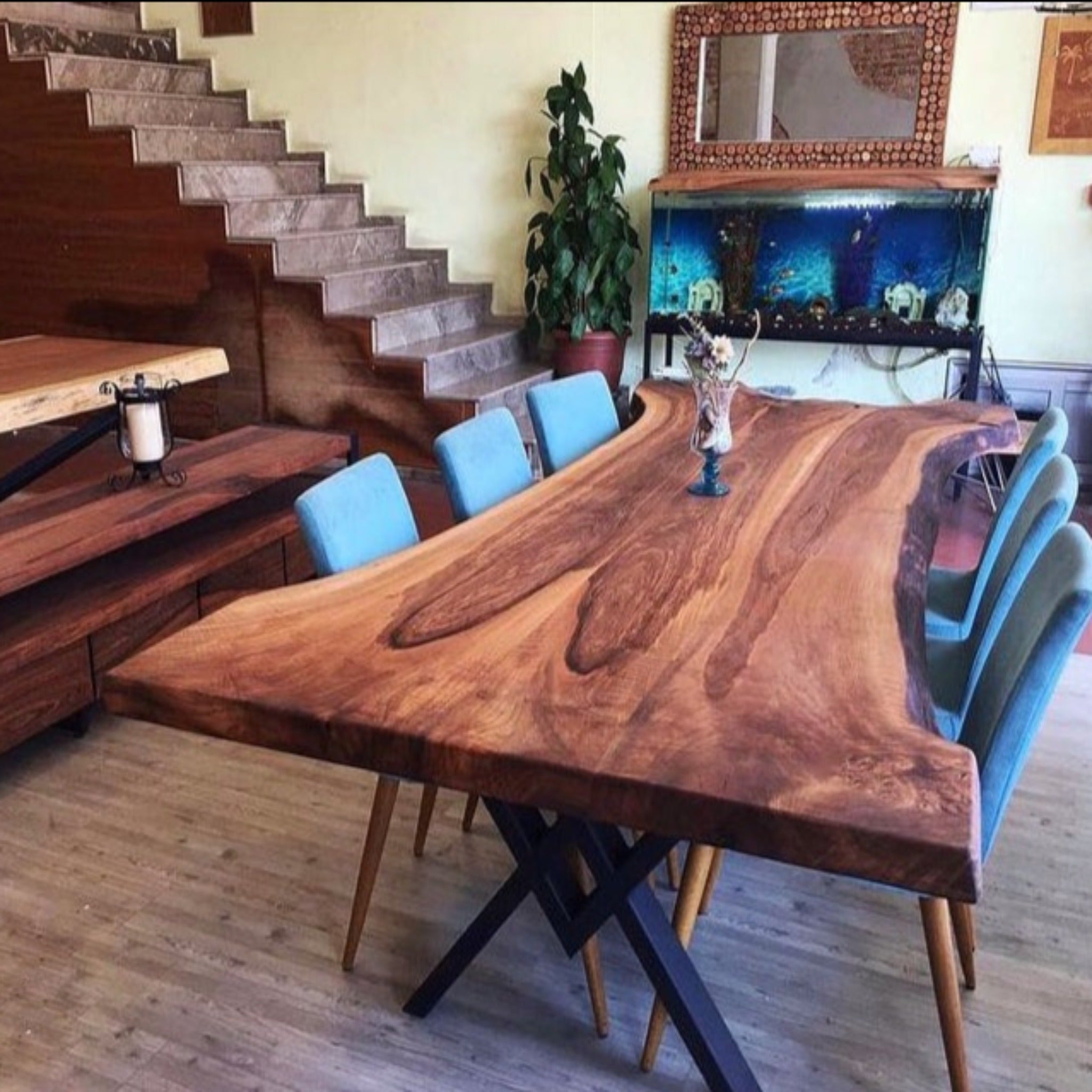 Custom Wood Dining Table - Iron's Custom Wood