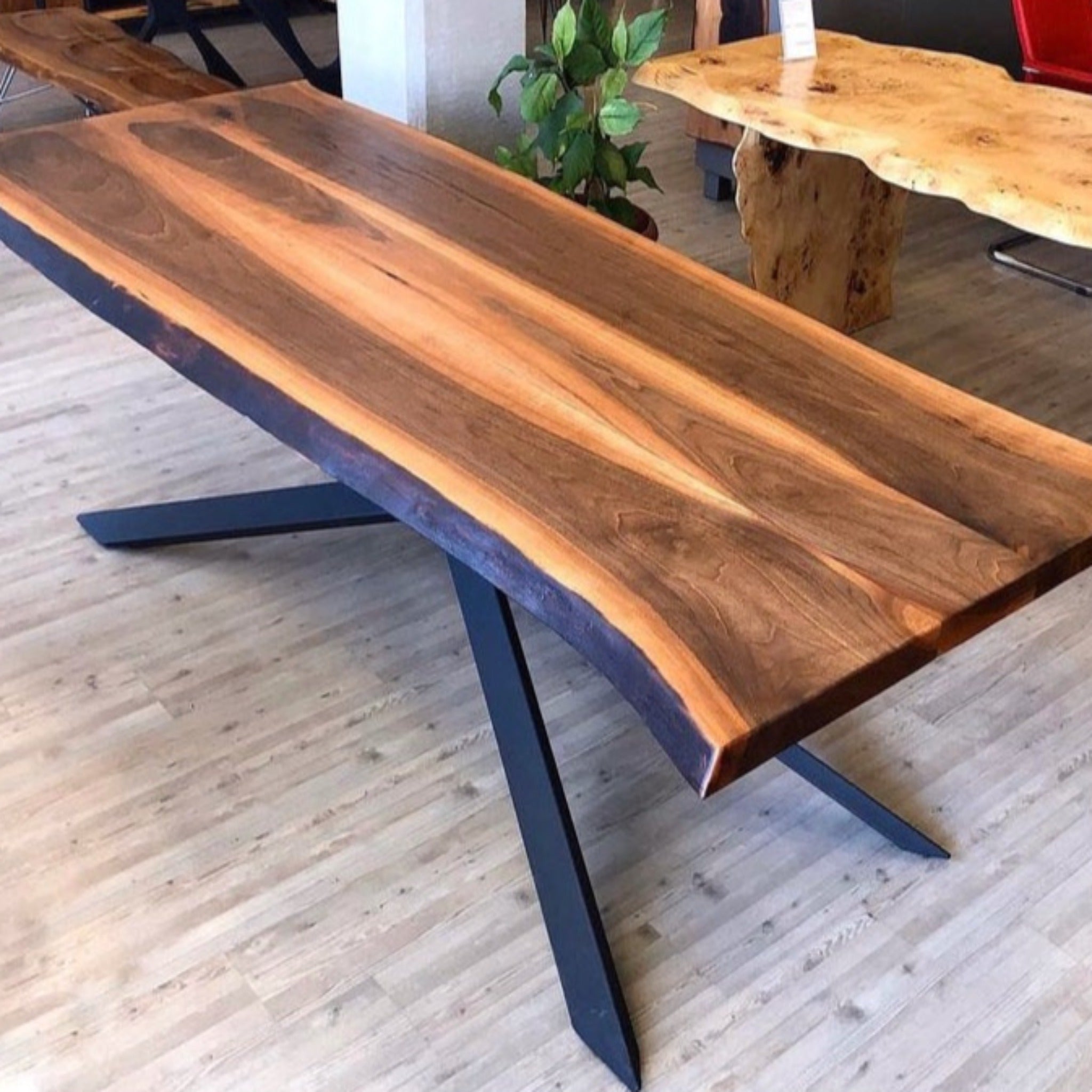 Custom Wood Dining Table - Iron's Custom Wood