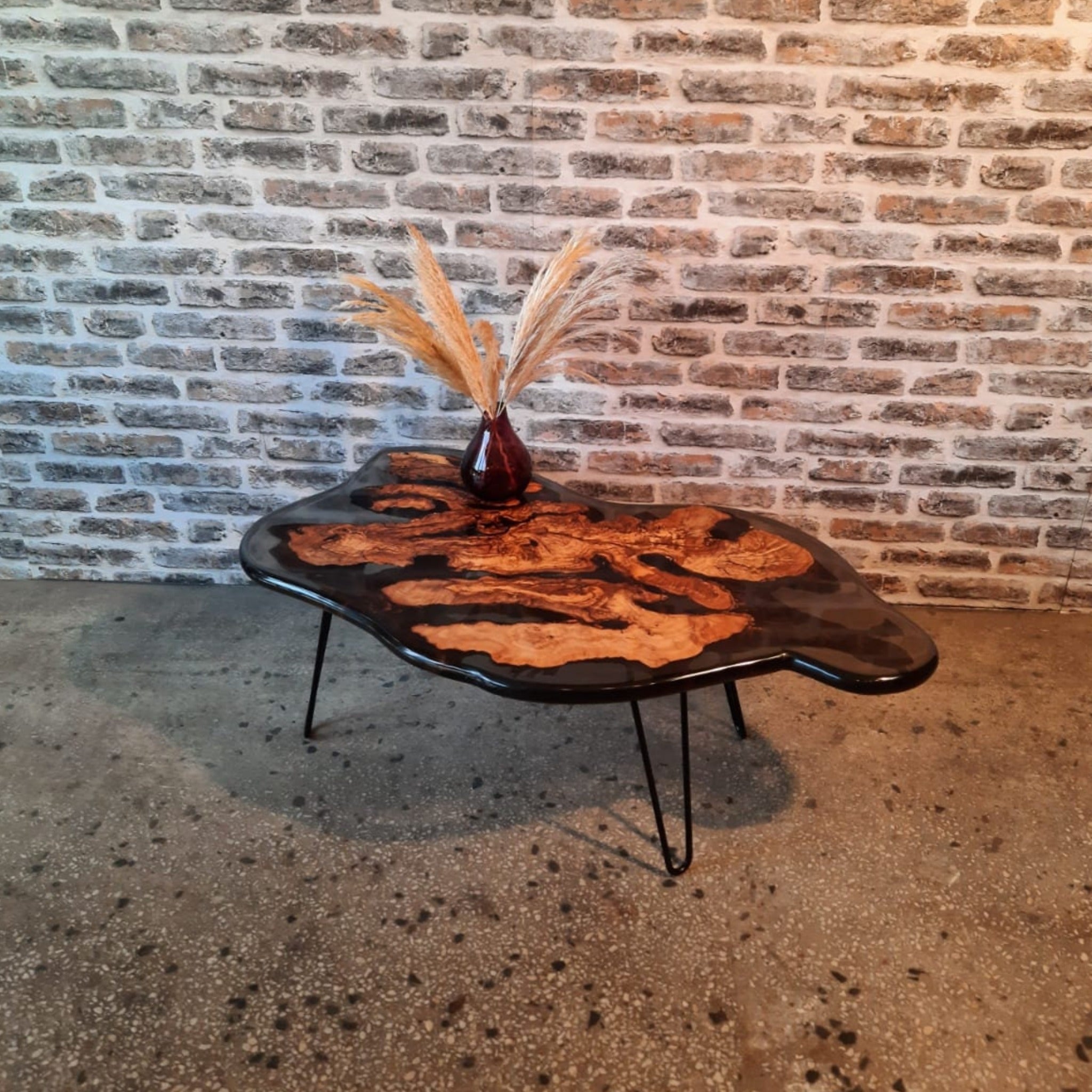 Smoke Epoxy Resin Coffee Table