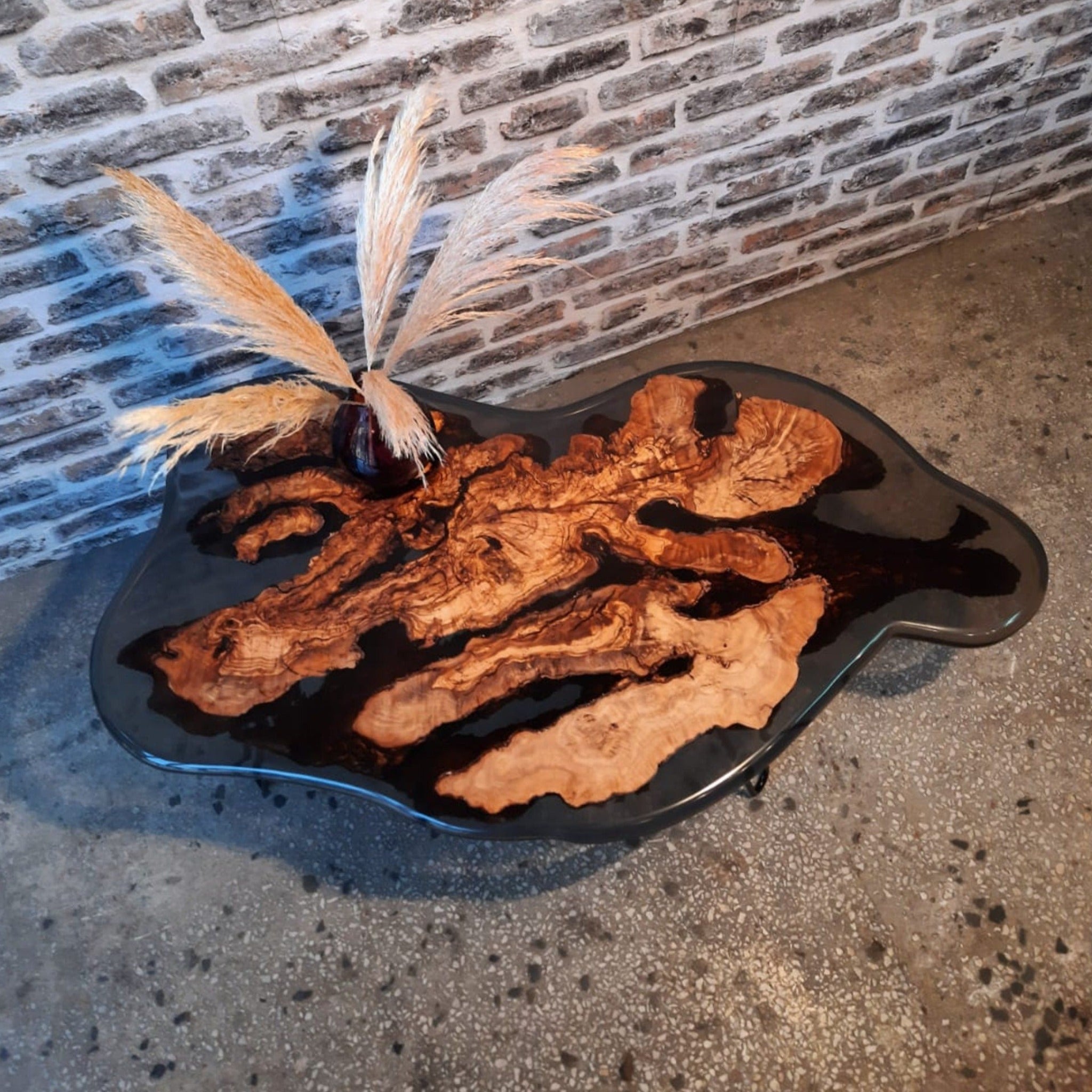 Smoke Epoxy Resin Coffee Table