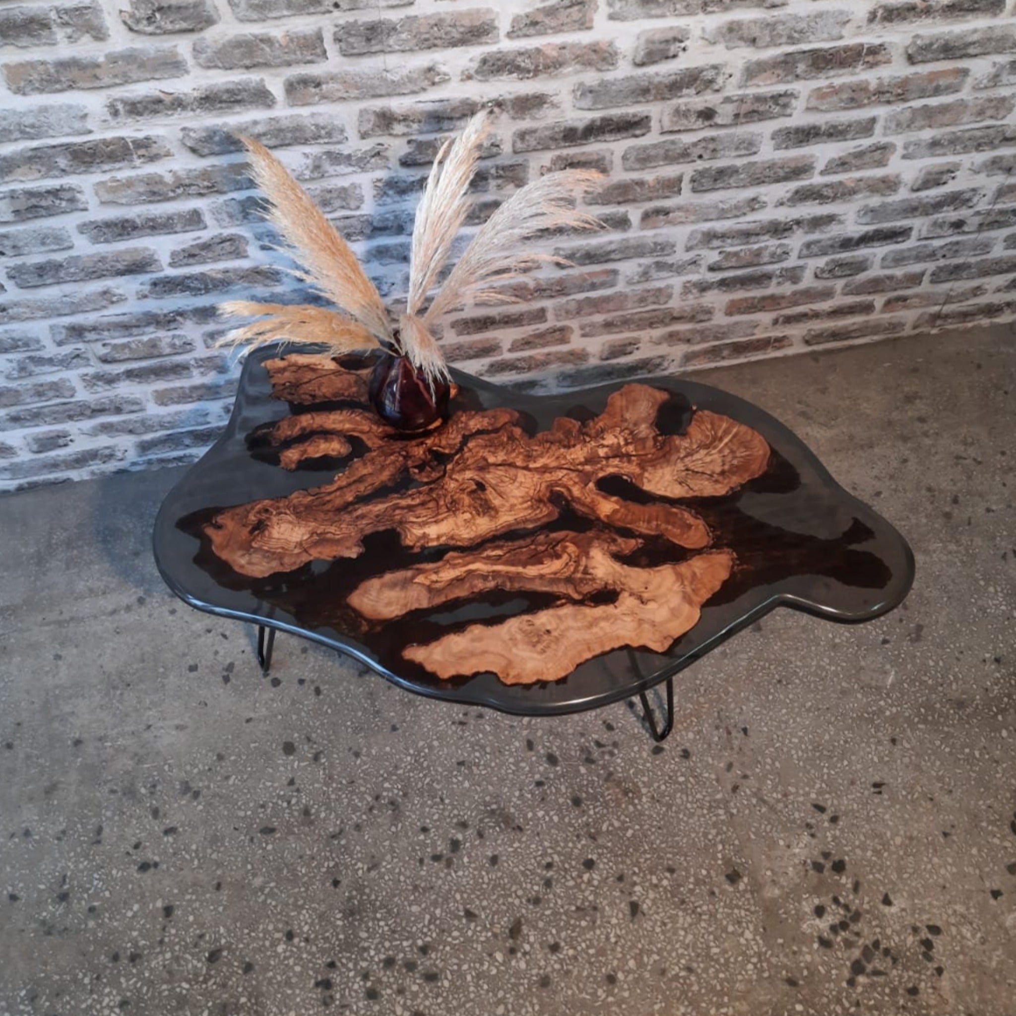 Smoke Epoxy Resin Coffee Table