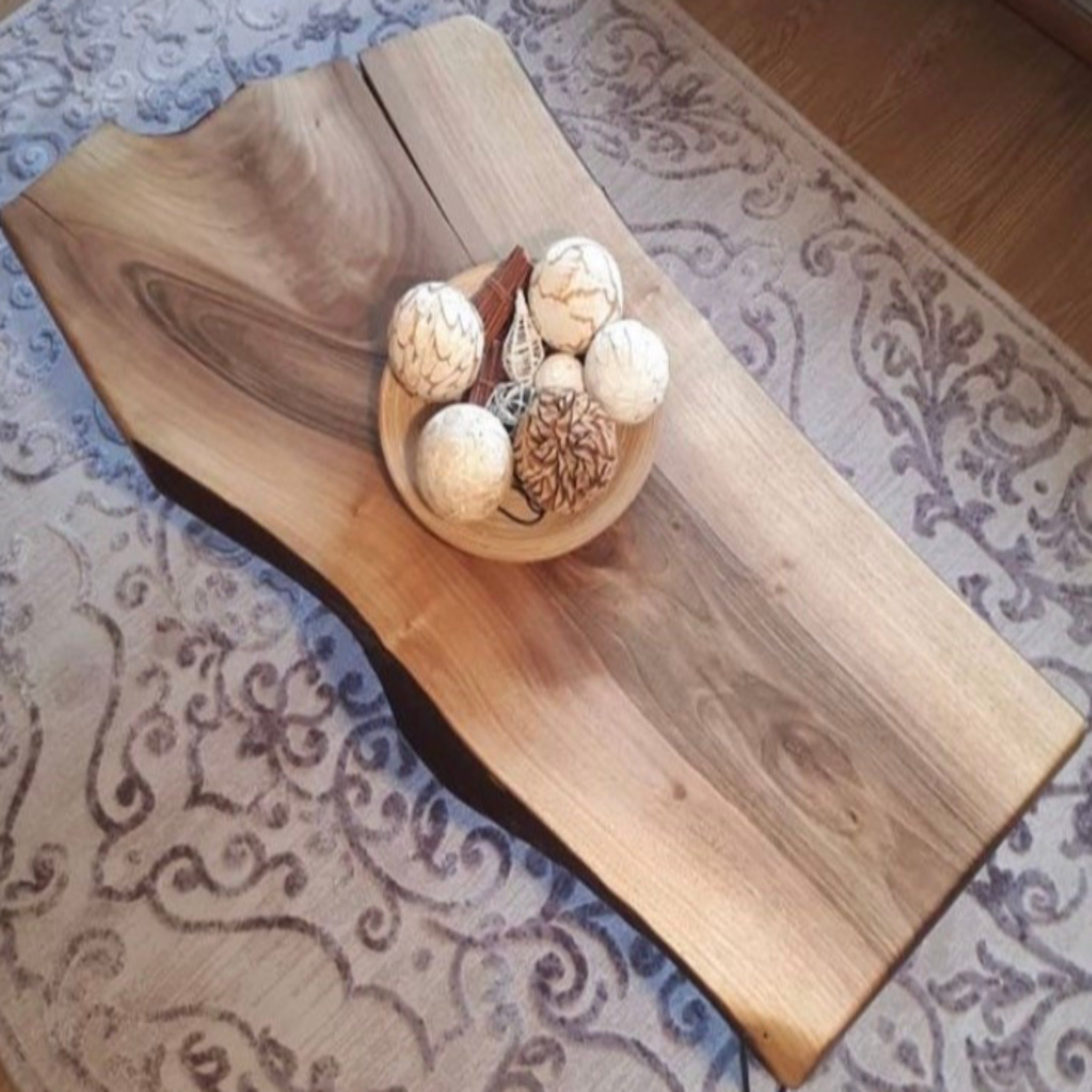 Live Edge Custom Solid Wooden End Coffee Table