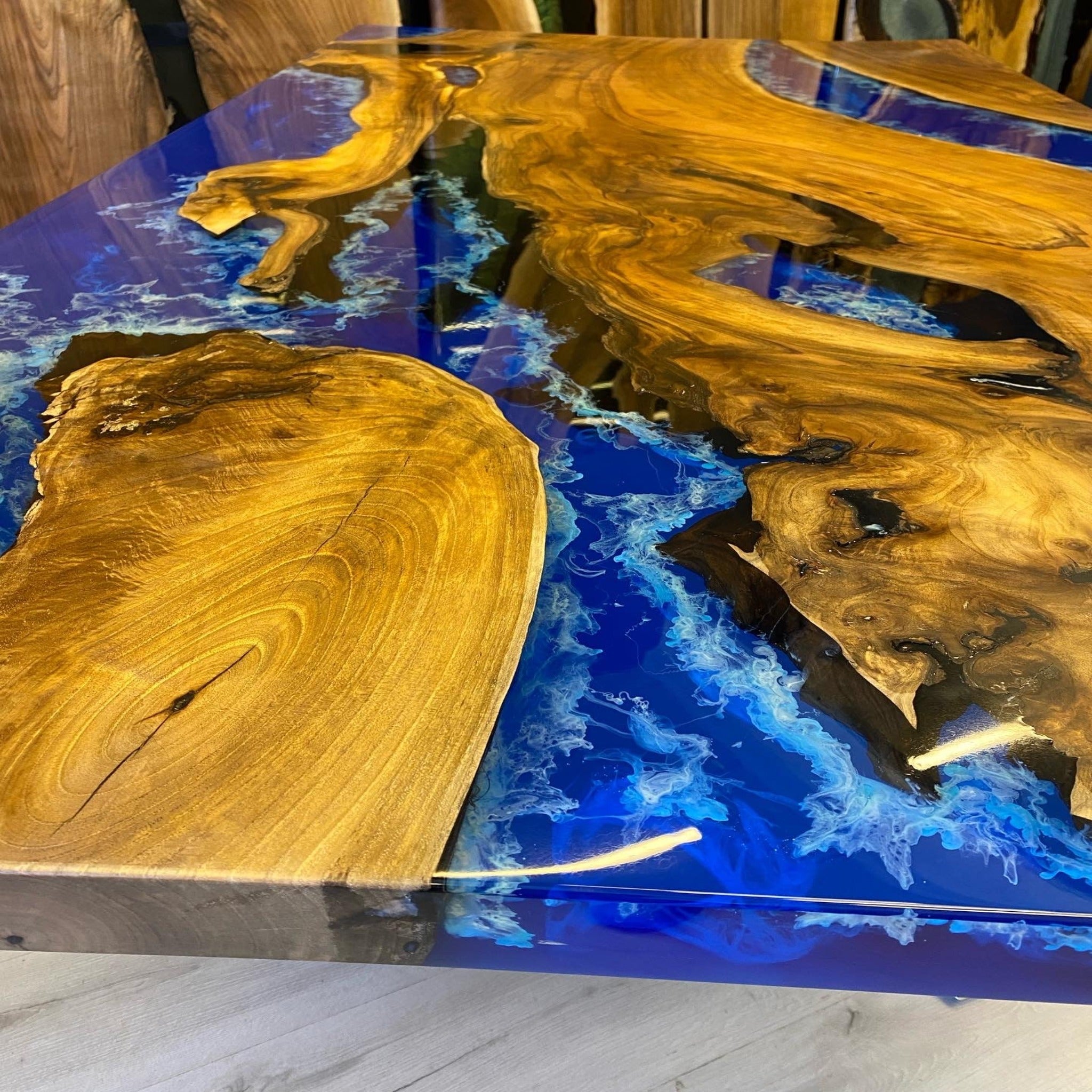 Tables - Custom Epoxy Resin Dining Table Clear Epoxy