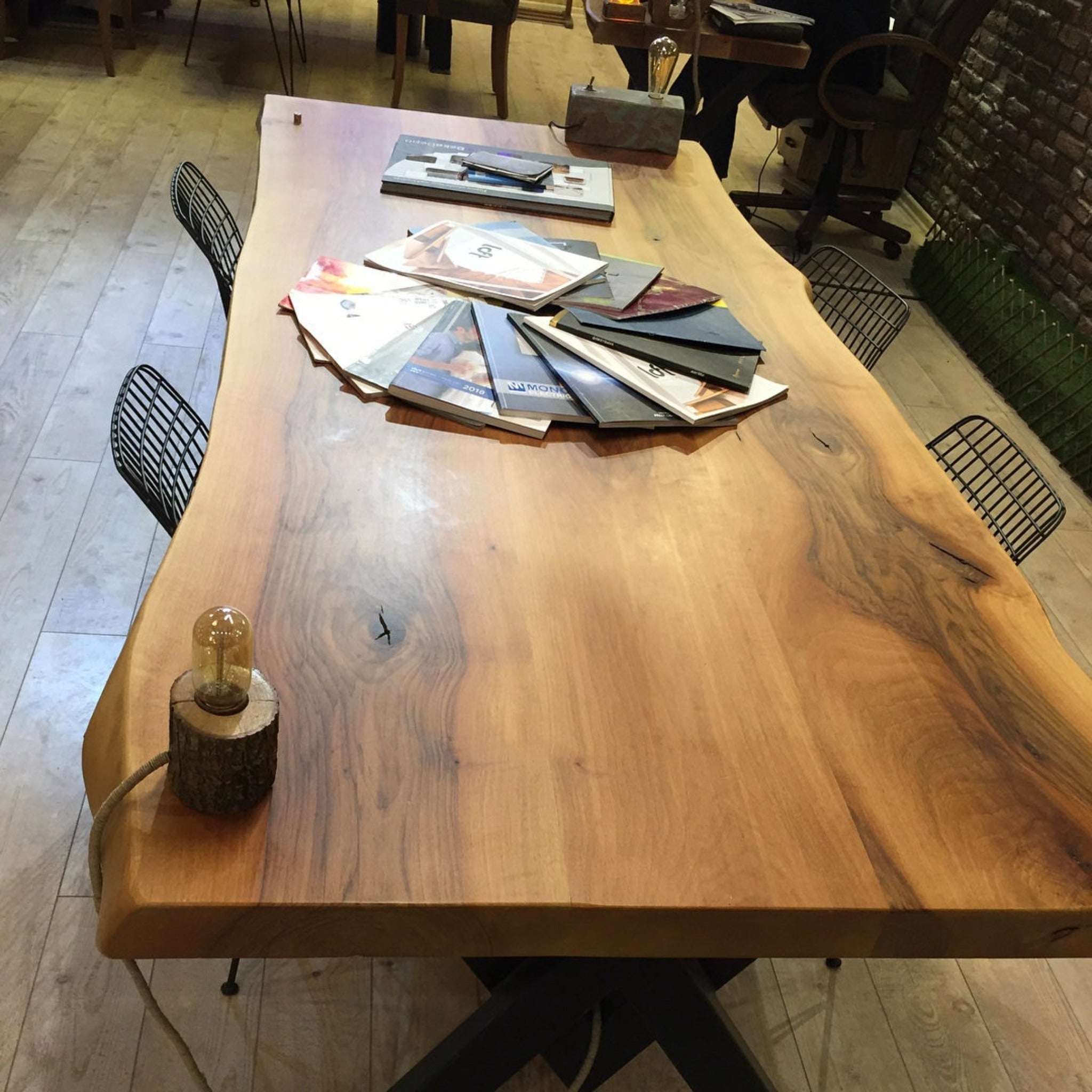 Live edge Black Walnut Table - Iron's Custom Wood