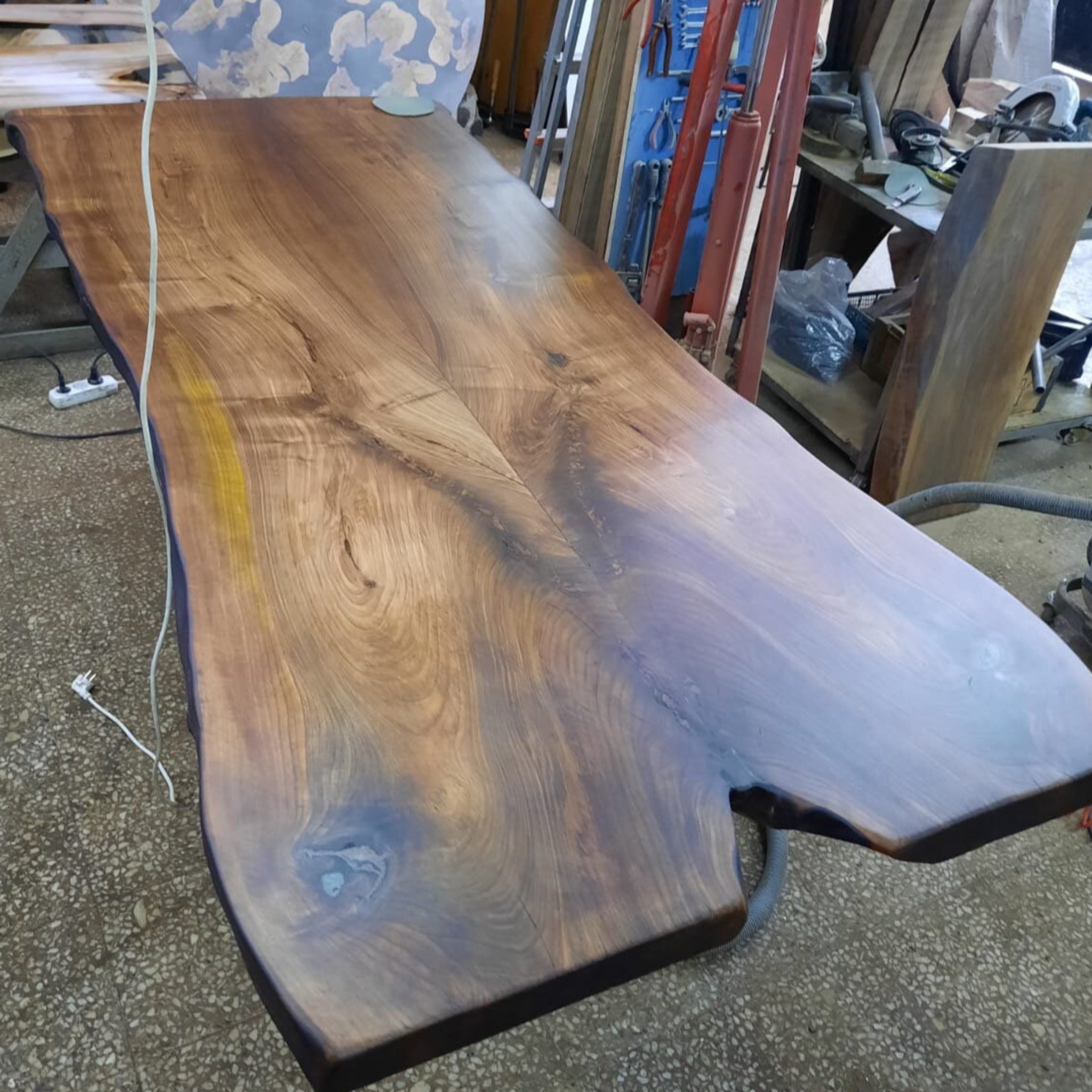 Live Edge Dining Table, Solid Wood Table - Solid live edge wood table - Iron's Custom Wood