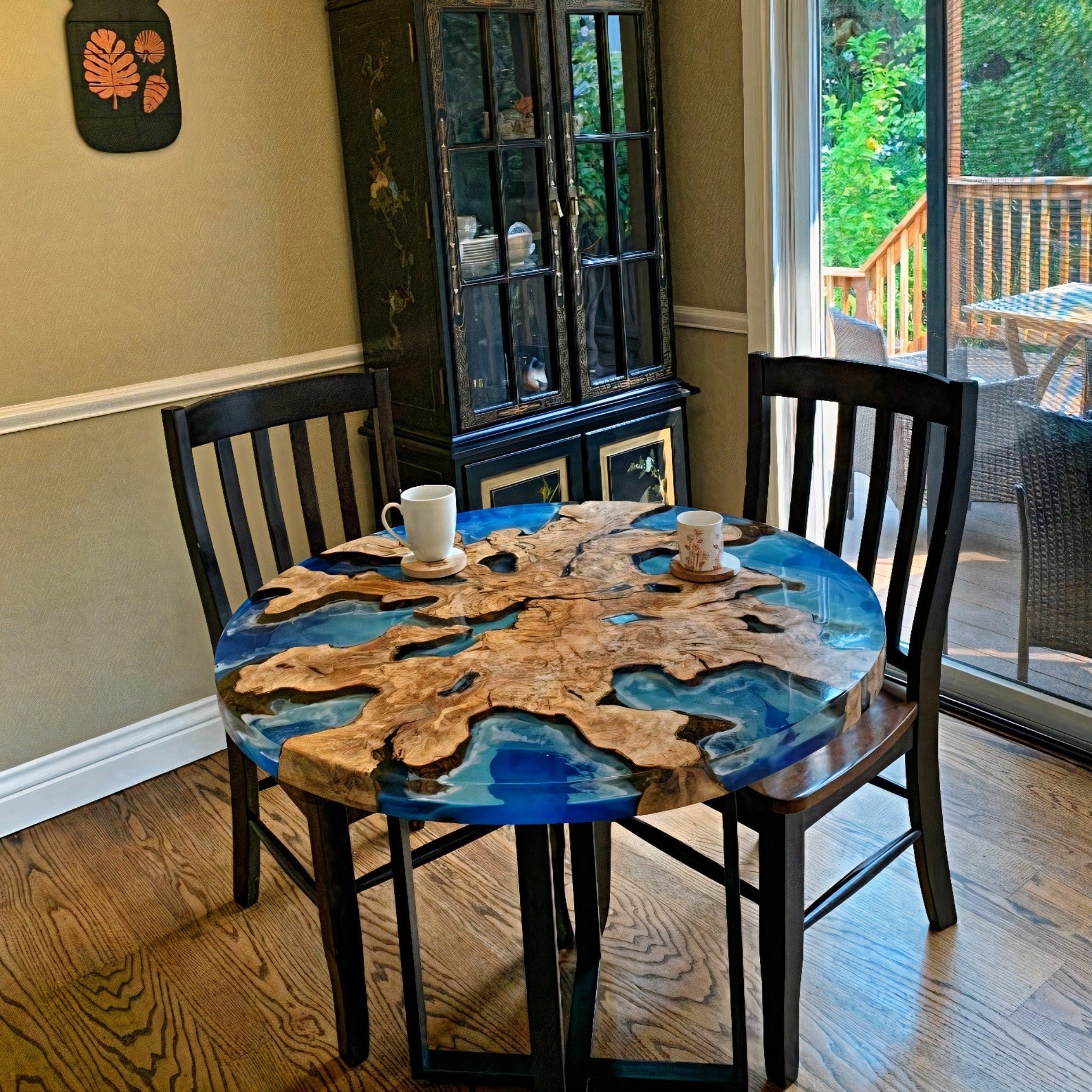 Ocean Epoxy Coffee Table - Iron's Custom Wood