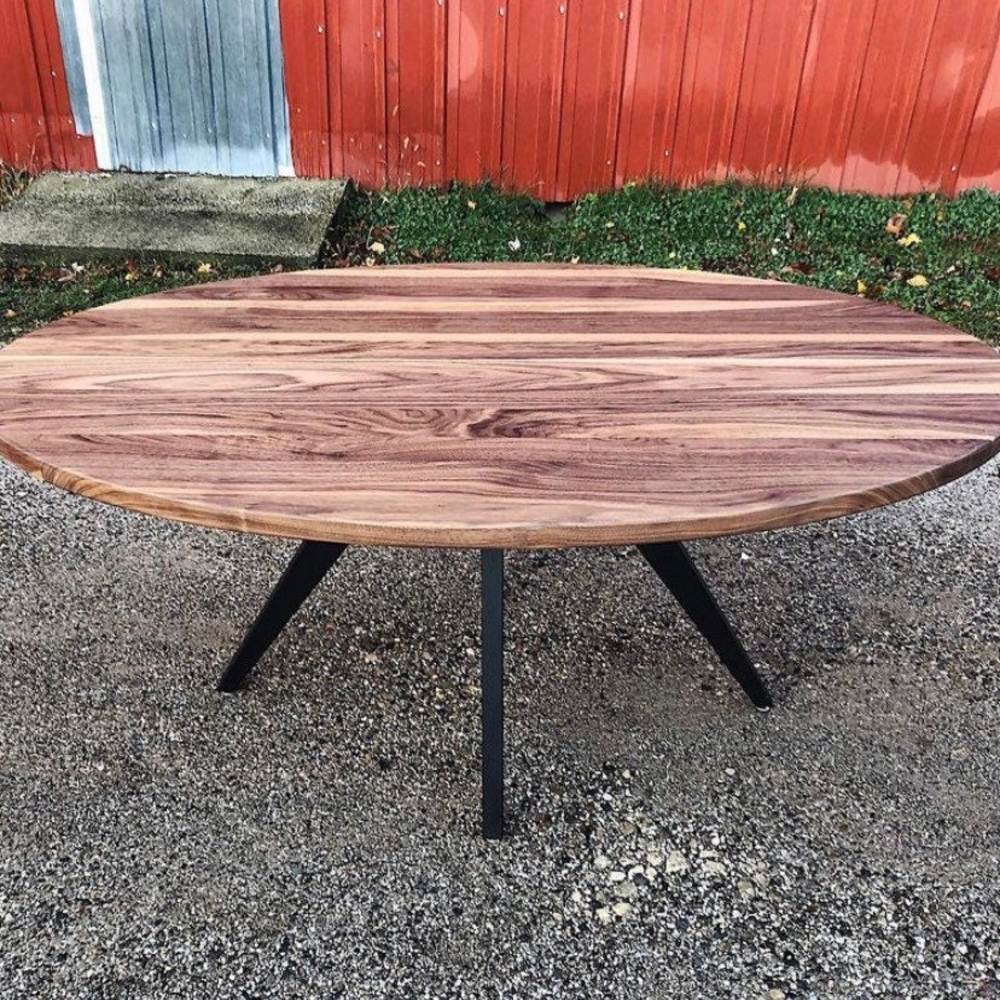 Oval Dining Table | Custom Epoxy Resin Table - Oval dining table - Iron's Custom Wood