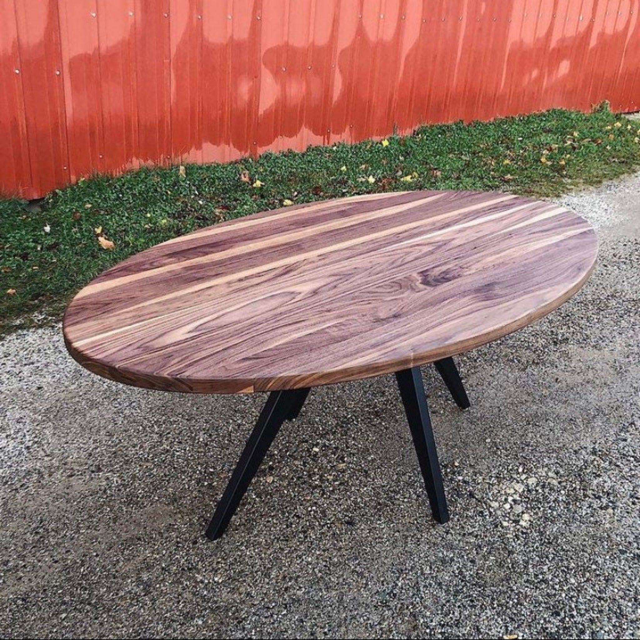 Oval Dining Table | Custom Epoxy Resin Table - Oval dining table - Iron's Custom Wood