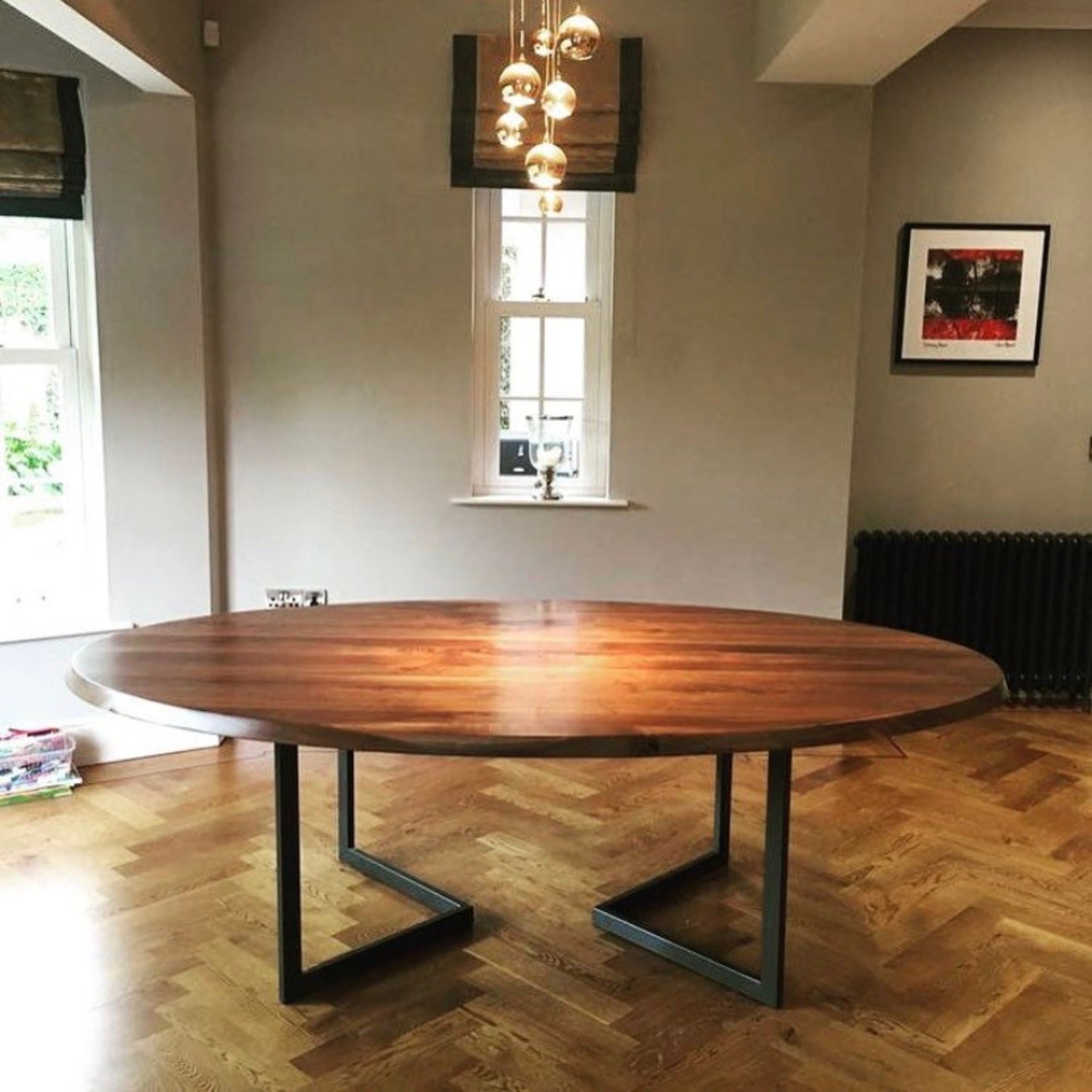 Oval Dining Table | Custom Epoxy Resin Table - Oval dining table - Iron's Custom Wood