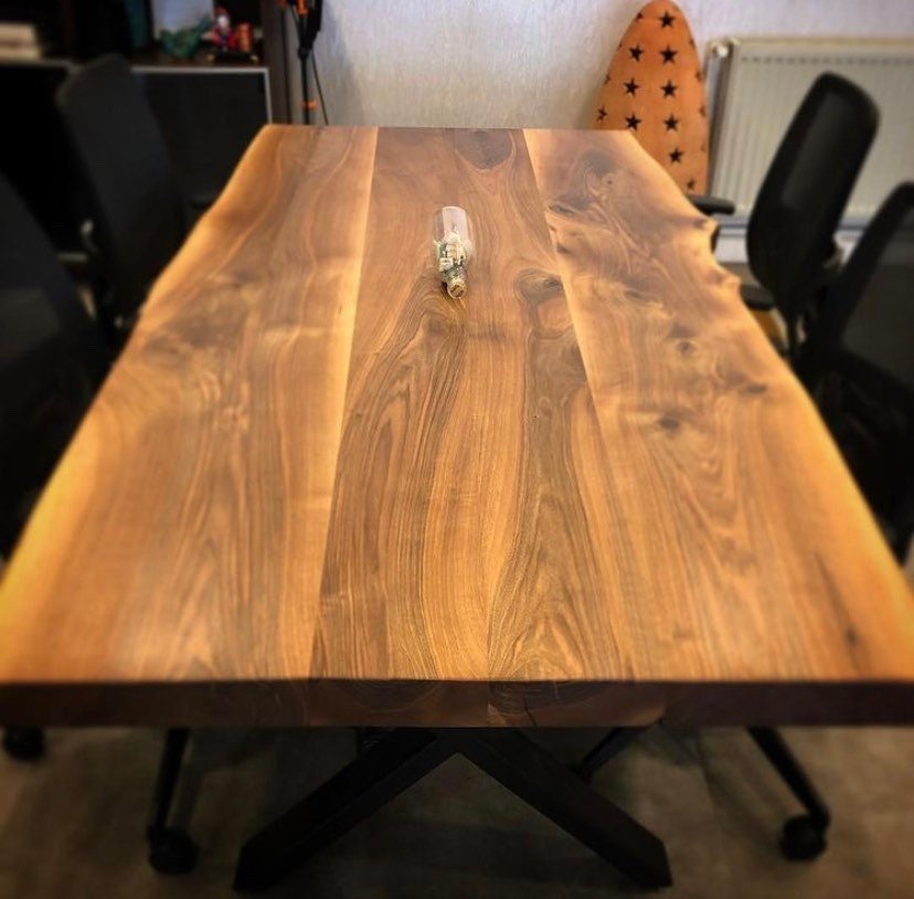 Solid Black Walnut Table - Iron's Custom Wood