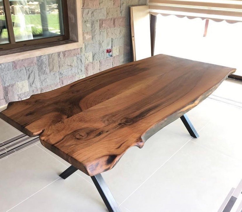 Solid Black Walnut Table - Iron's Custom Wood