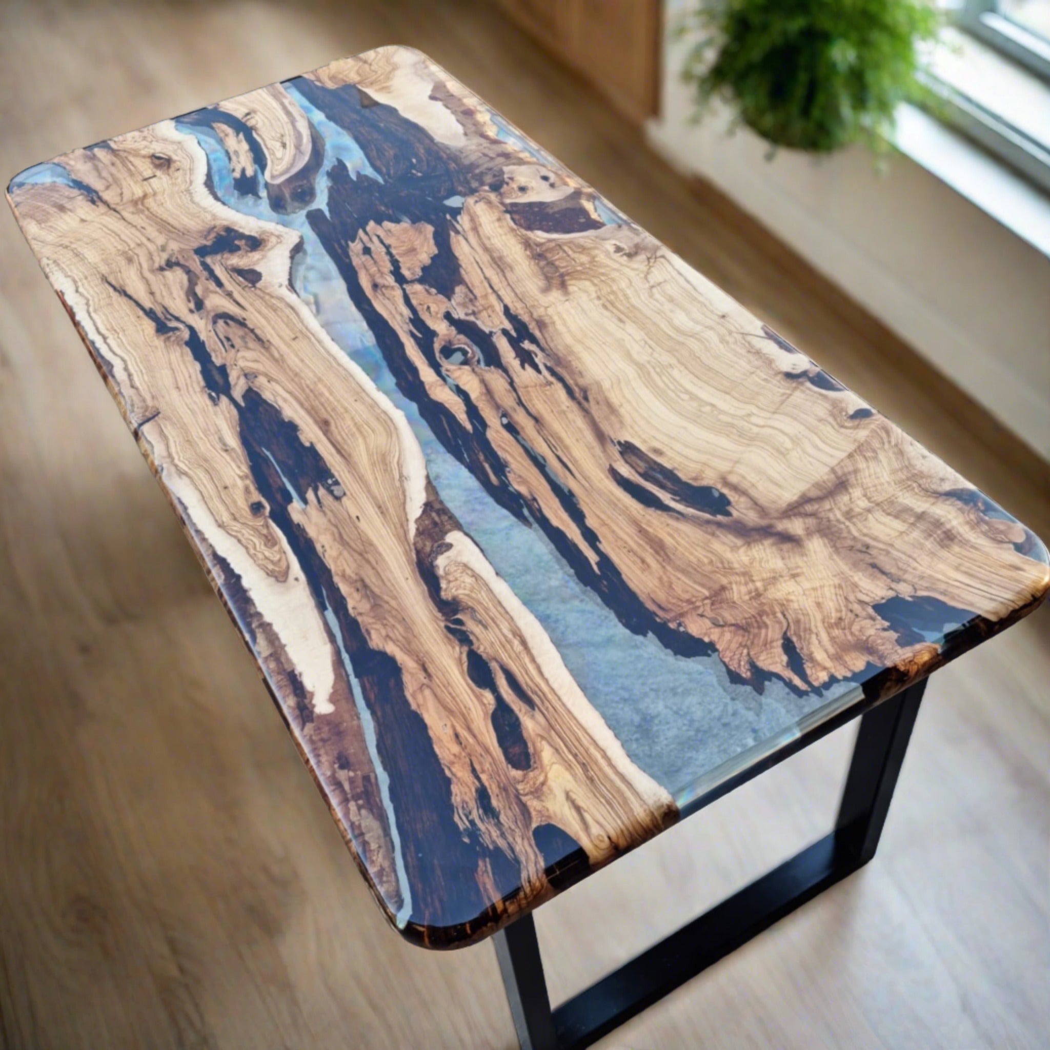 Ultra Clear Epoxy Table - Iron's Custom Wood