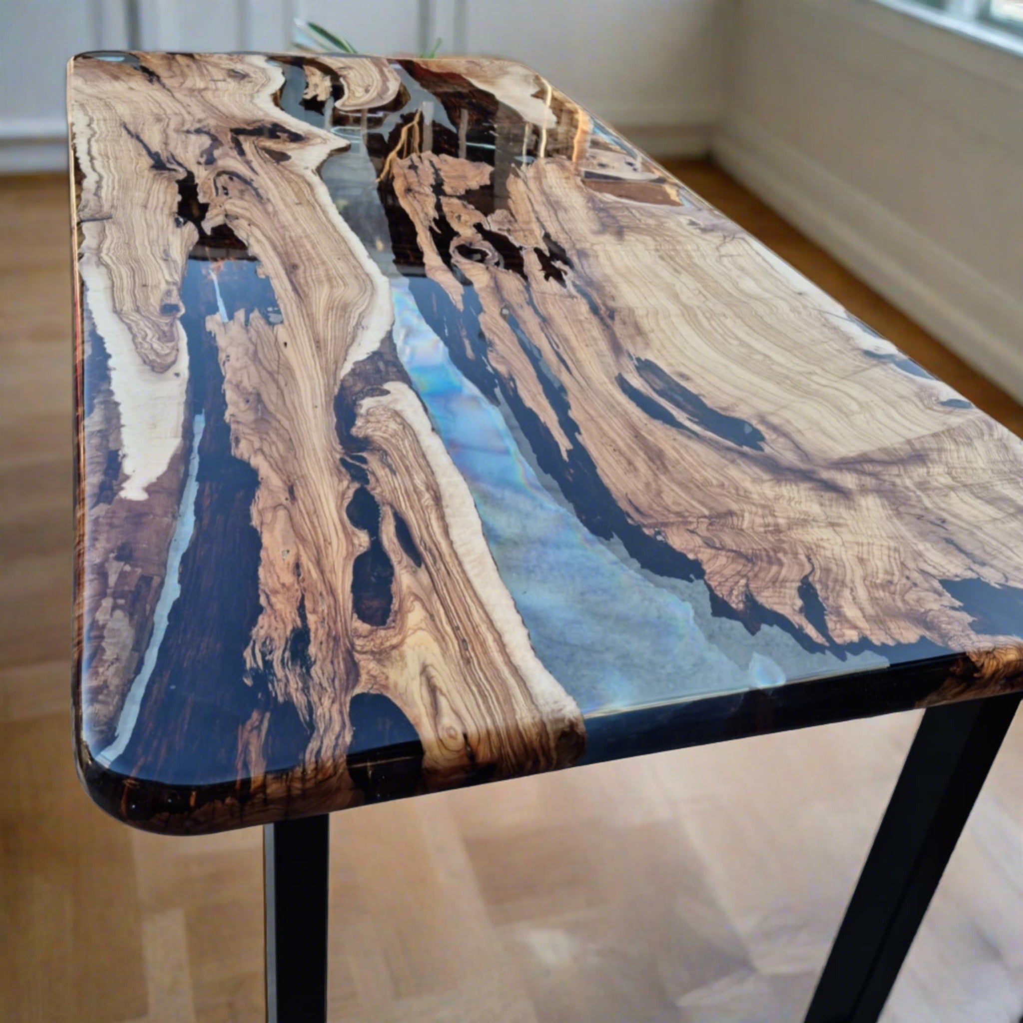 Ultra Clear Epoxy Table - Iron's Custom Wood