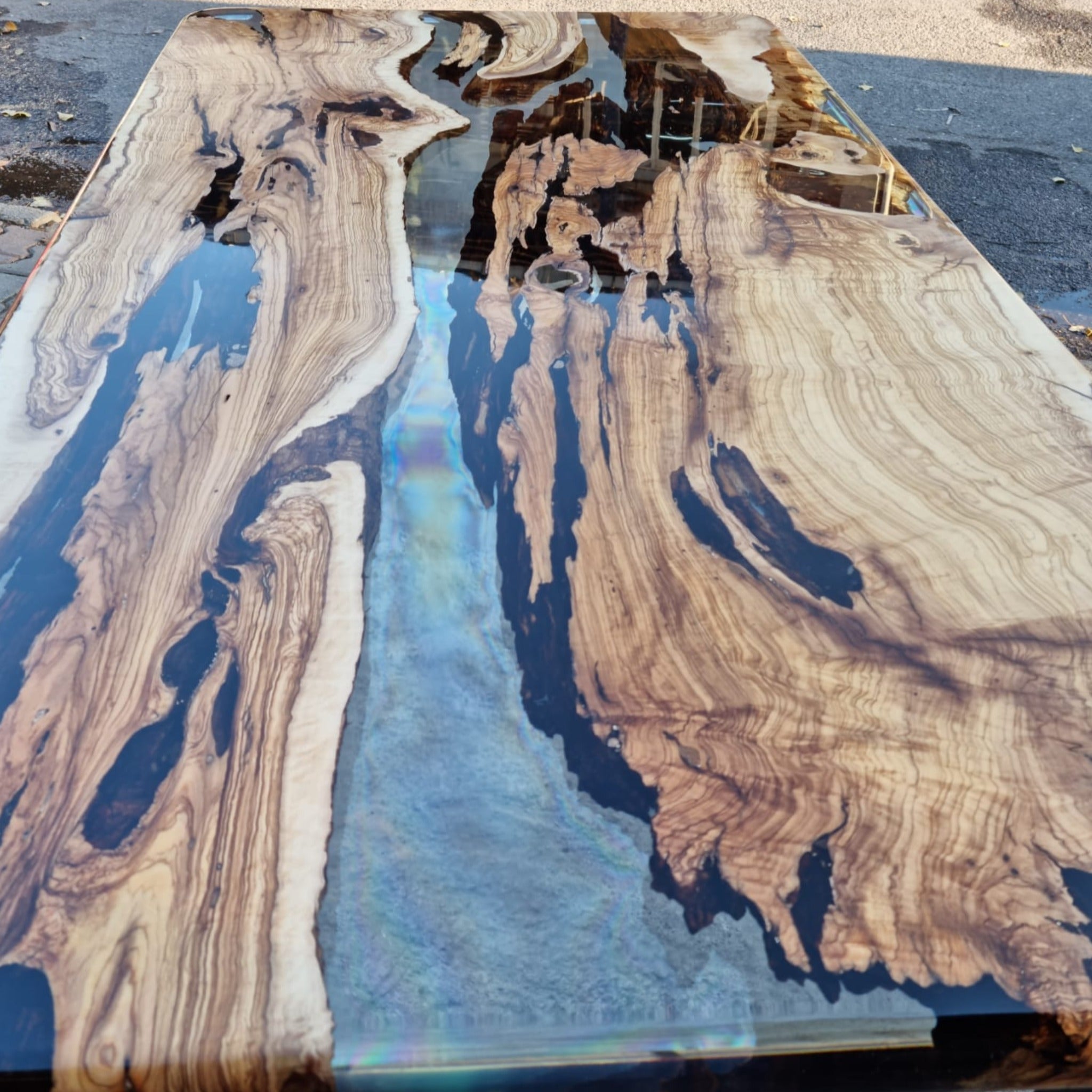 Ultra Clear Epoxy Table - Iron's Custom Wood