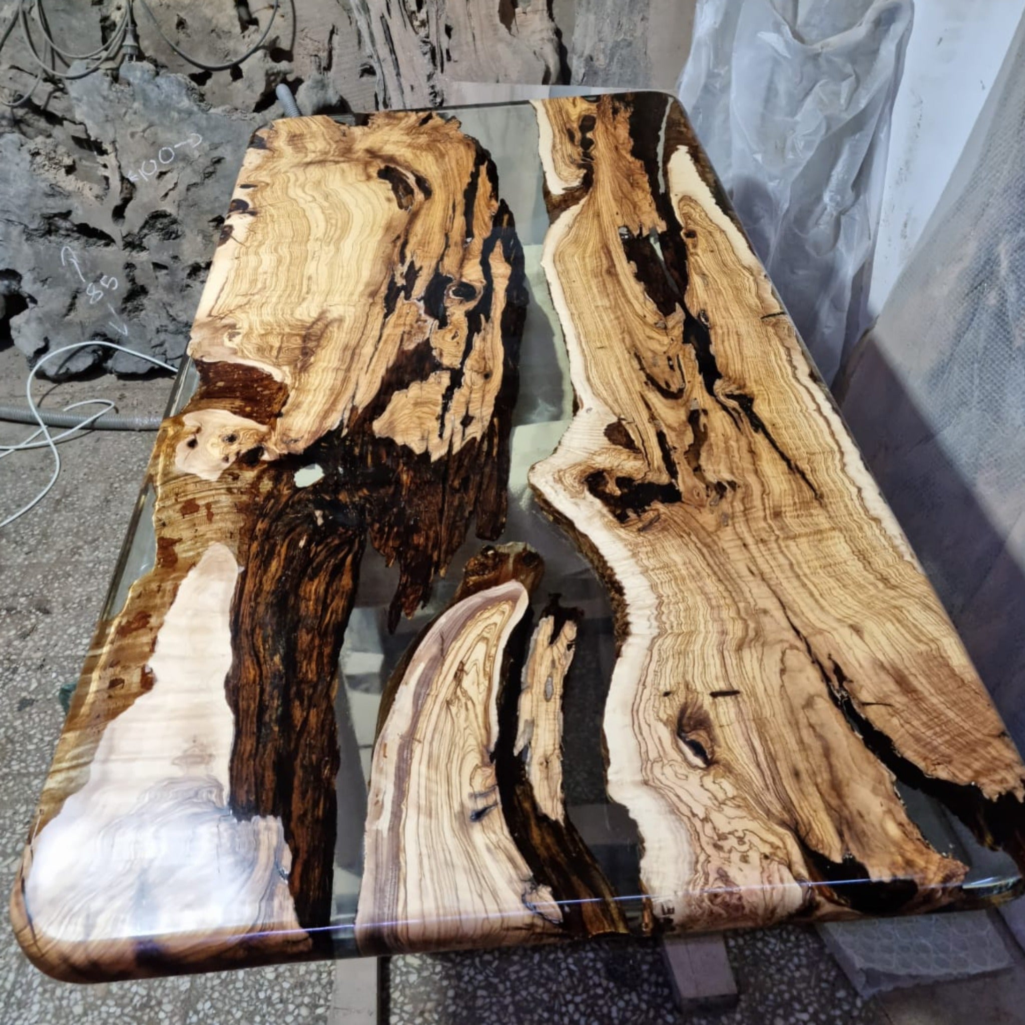 Ultra Clear Epoxy Table - Iron's Custom Wood