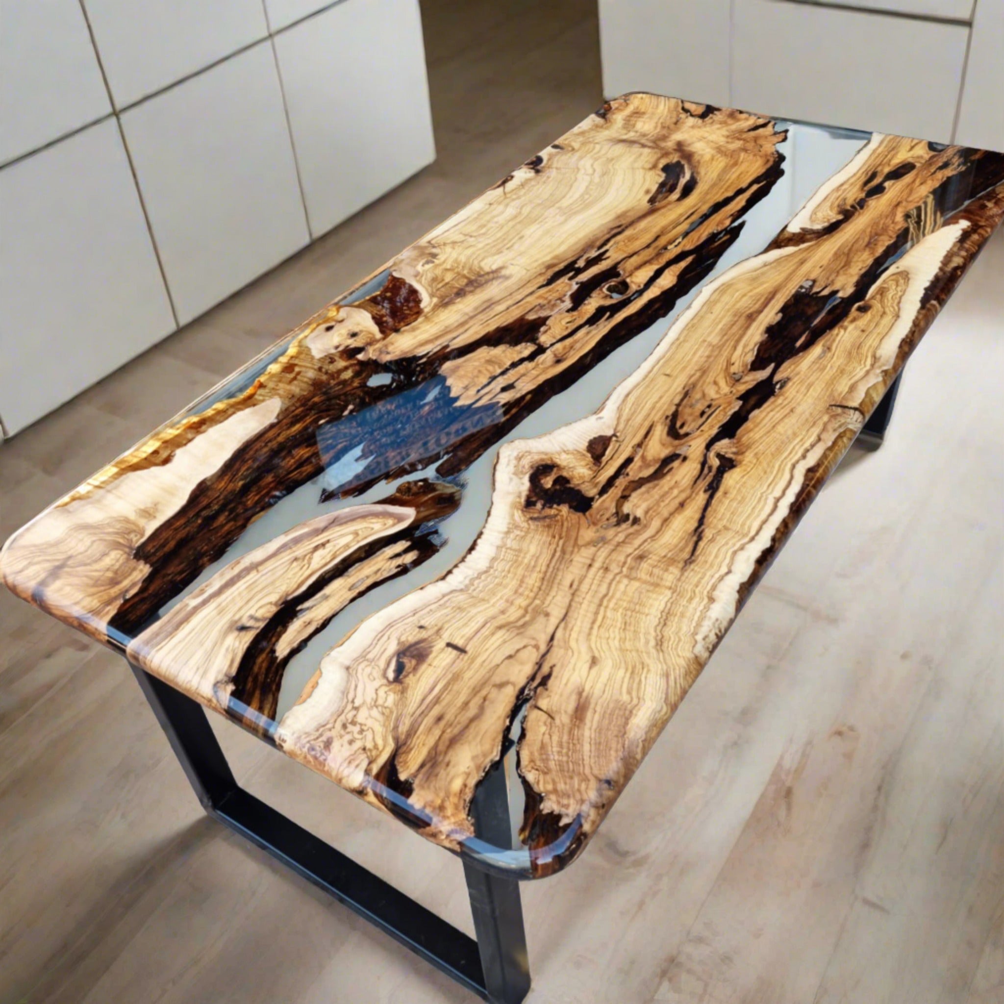 Ultra Clear Epoxy Table - Iron's Custom Wood