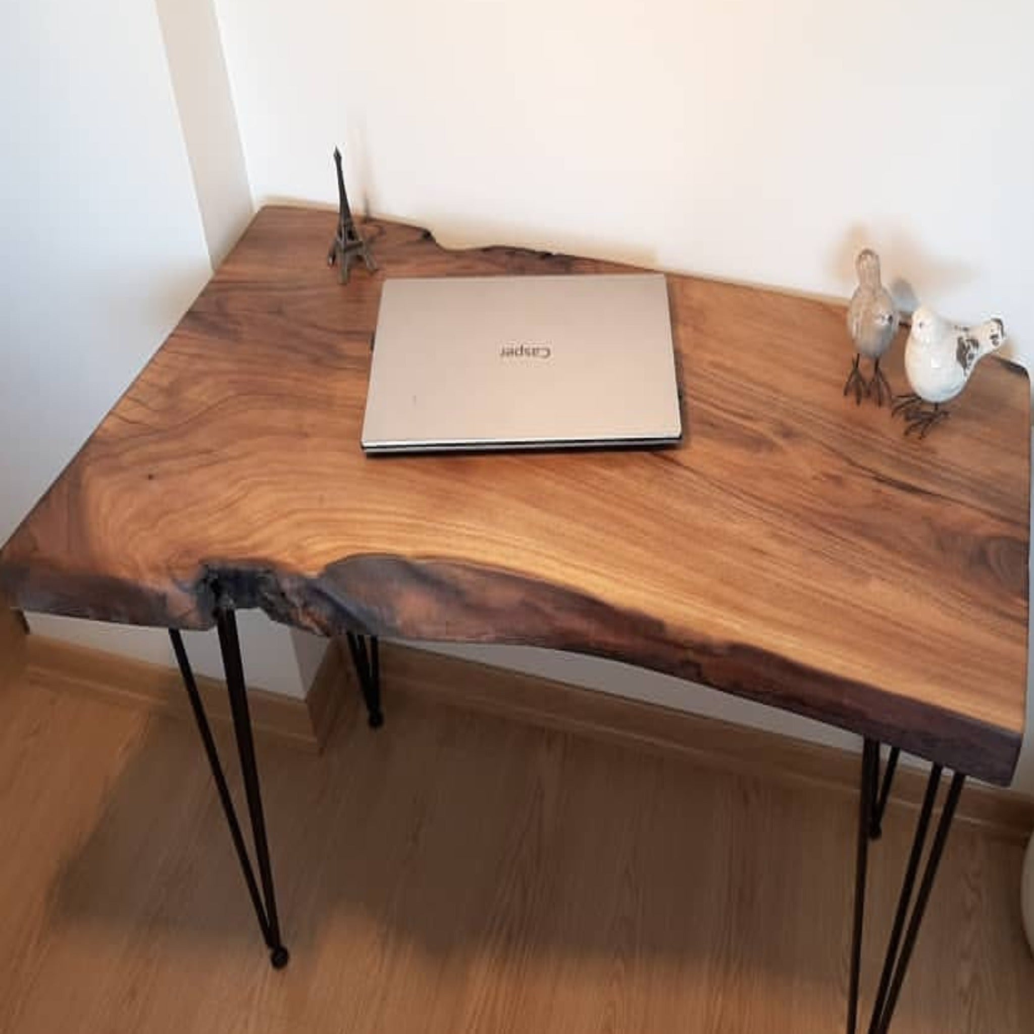 Walnut Computer Solid Wood Desk - Iron's Custom Wood