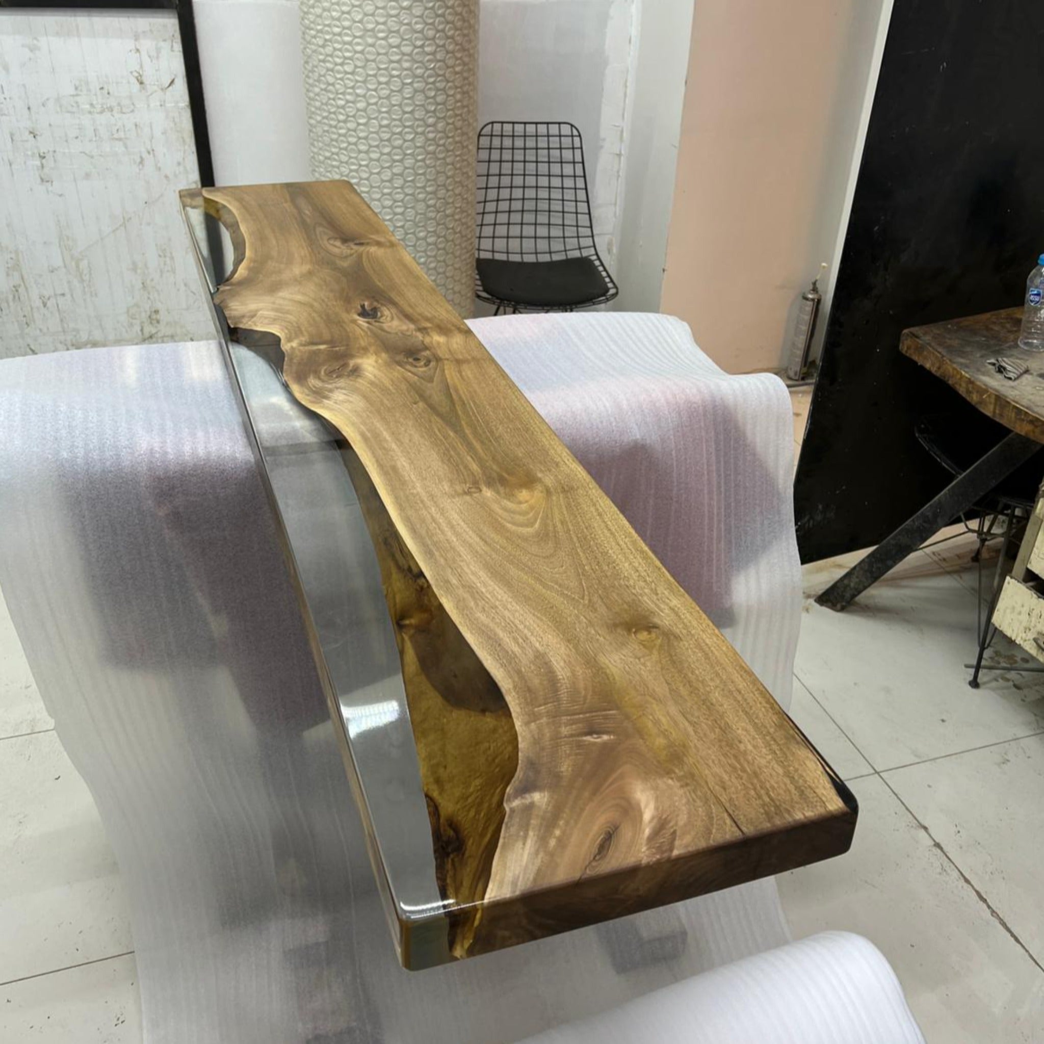 Walnut console table - Console table - Iron's Custom Wood